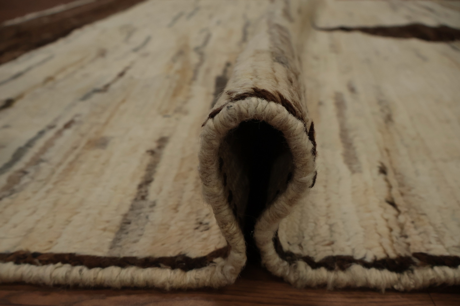 Ivory Geometric Moroccan Area Rug 6x9