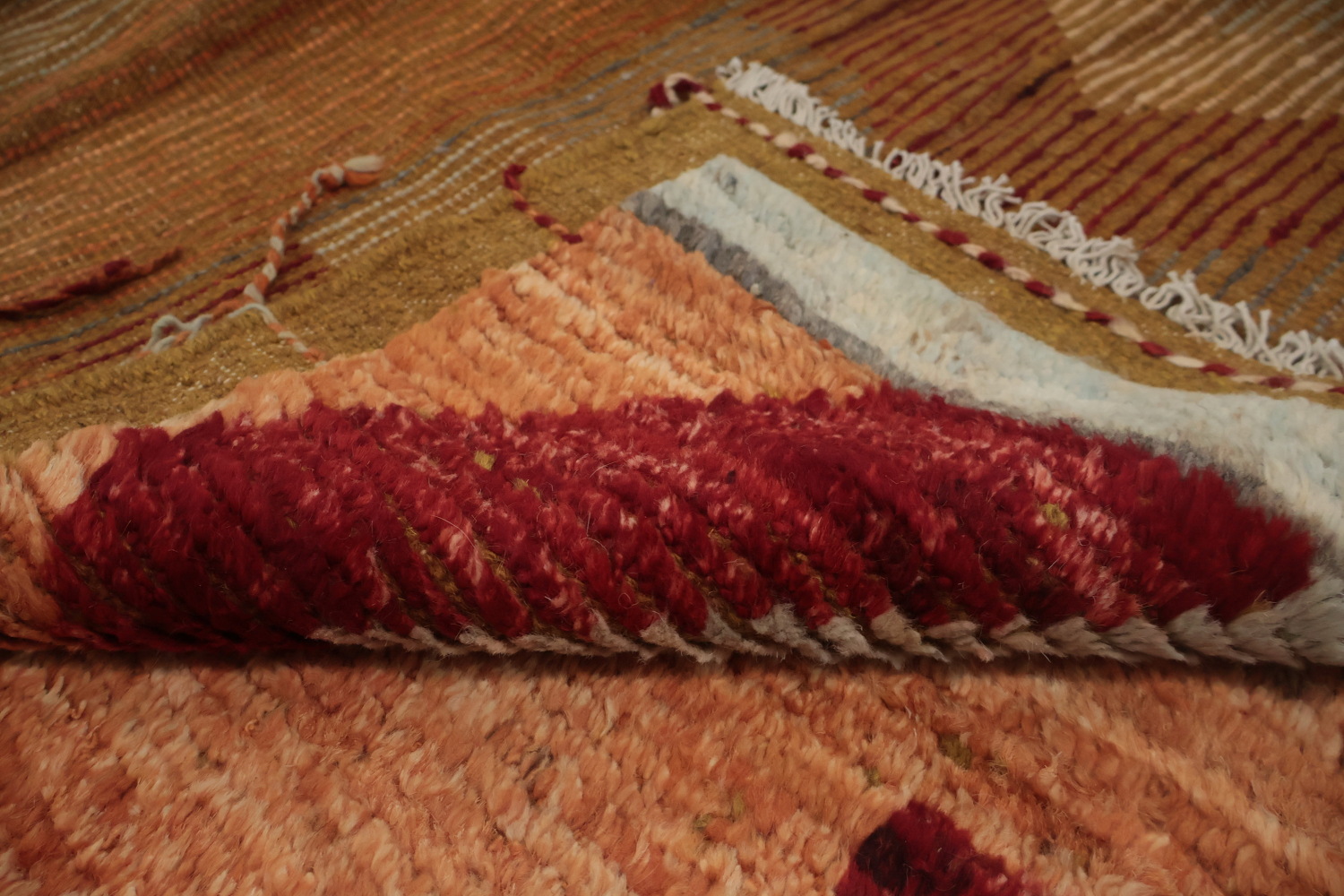 Rustic Charm Moroccan Large Area Rug 9x12 with Geometric Patterns