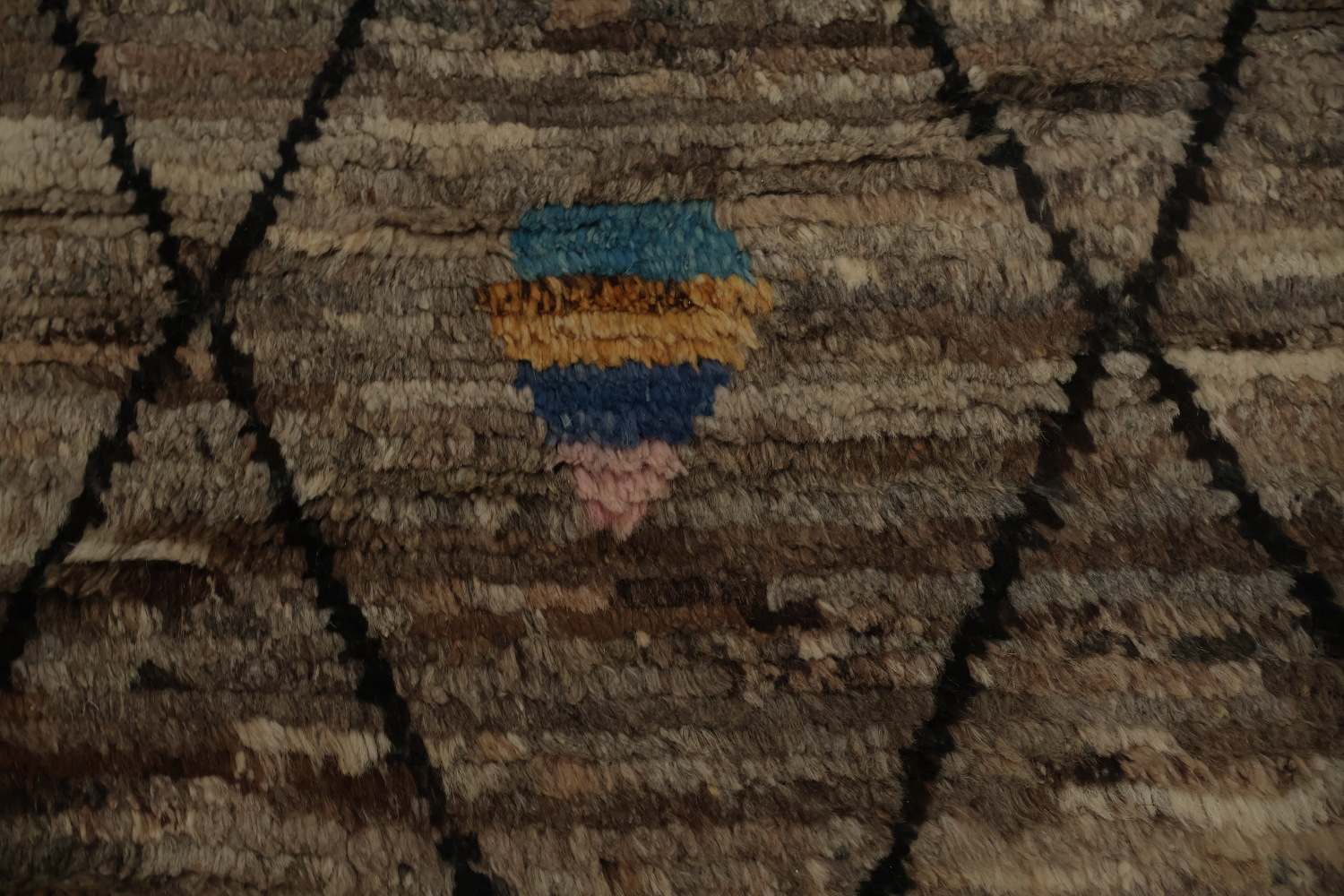 Geometric Moroccan Area Rug 10x12 with Earthy Tones and Subtle Hues