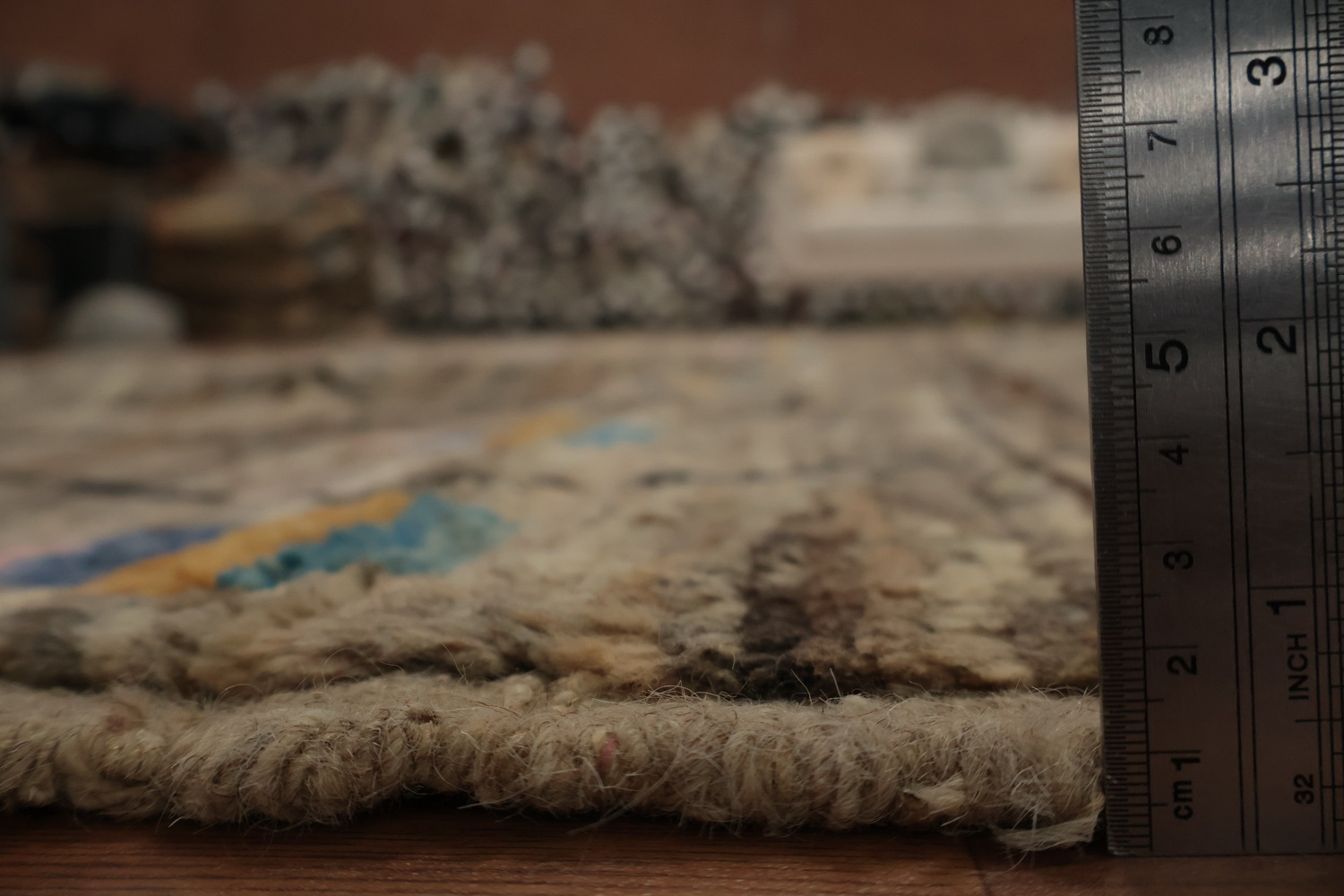 Geometric Moroccan Area Rug 10x12 with Earthy Tones and Subtle Hues