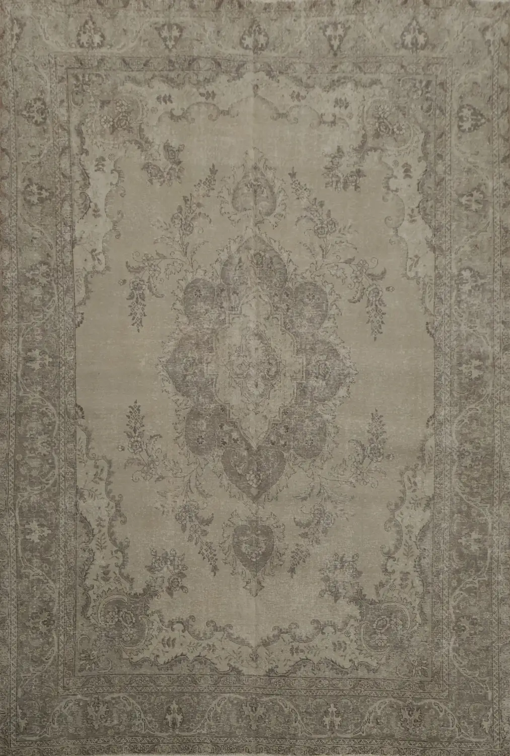 Muted Distressed Tabriz Persian Living Room Rug 10x13