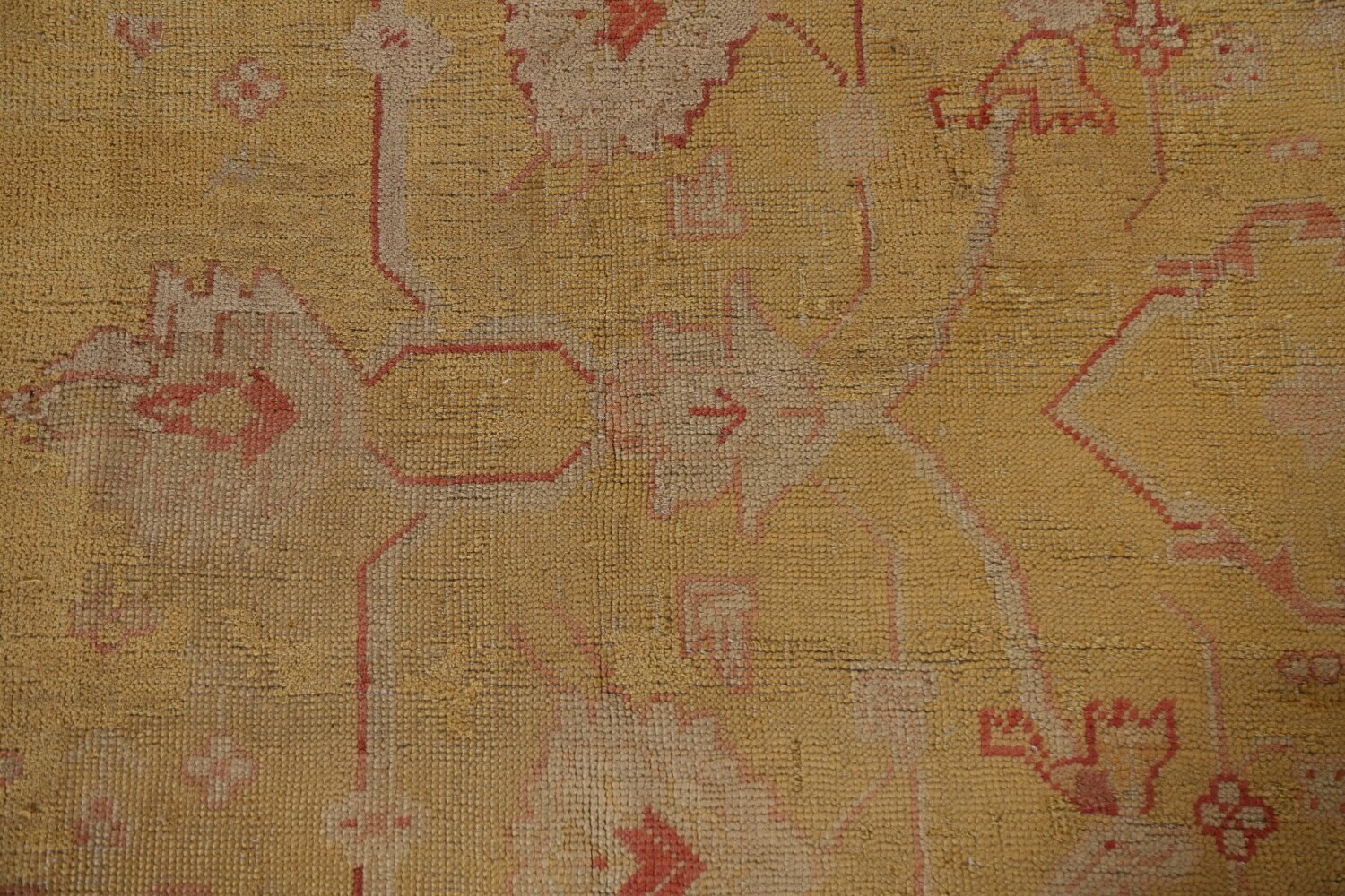 Pre-1900 Antique Vegetable Dye Oushak Large Rug 12x14