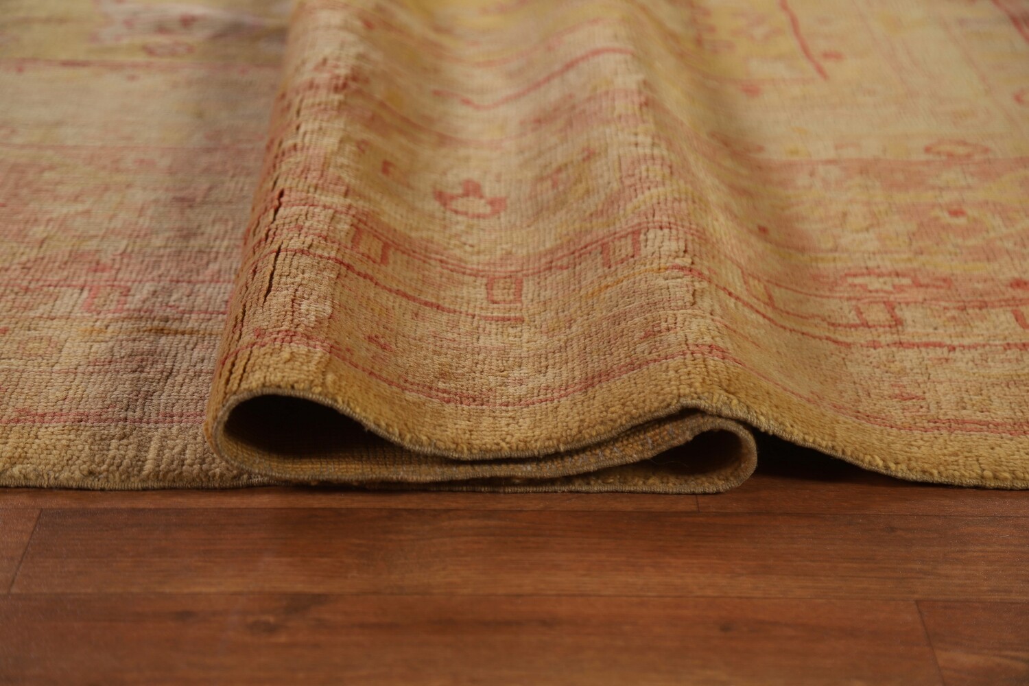 Pre-1900 Antique Vegetable Dye Oushak Large Rug 12x14