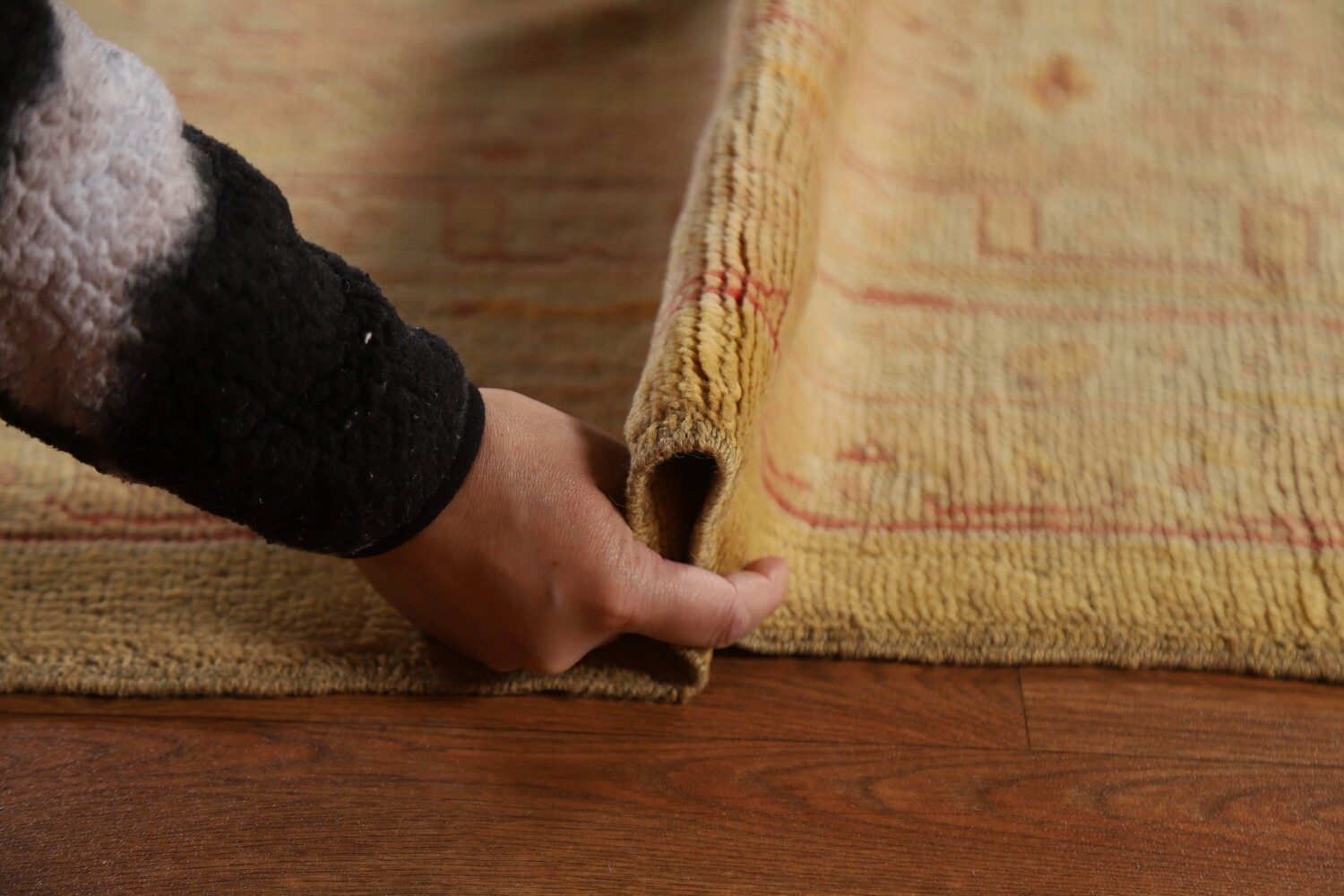 Pre-1900 Antique Vegetable Dye Oushak Large Rug 12x14