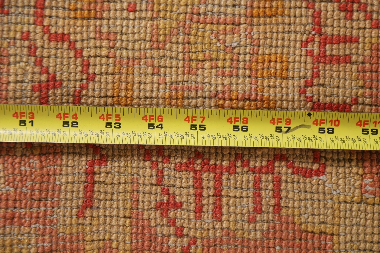 Pre-1900 Antique Vegetable Dye Oushak Large Rug 12x14