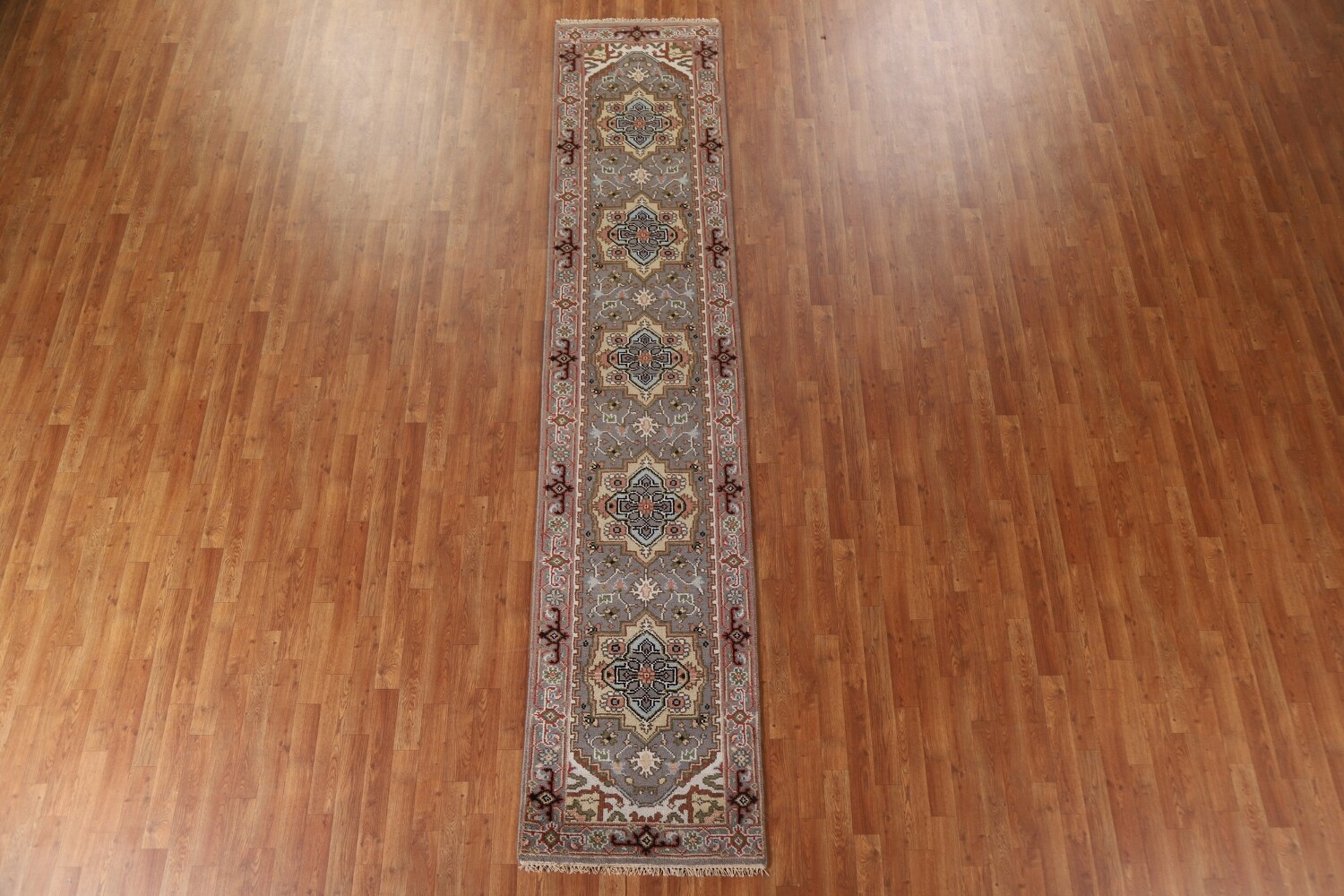 Geometric Heriz Serapi Oriental Runner Rug 3x12
