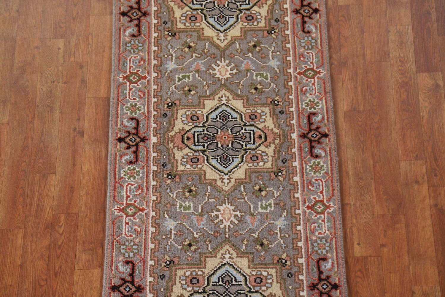 Geometric Heriz Serapi Oriental Runner Rug 3x12