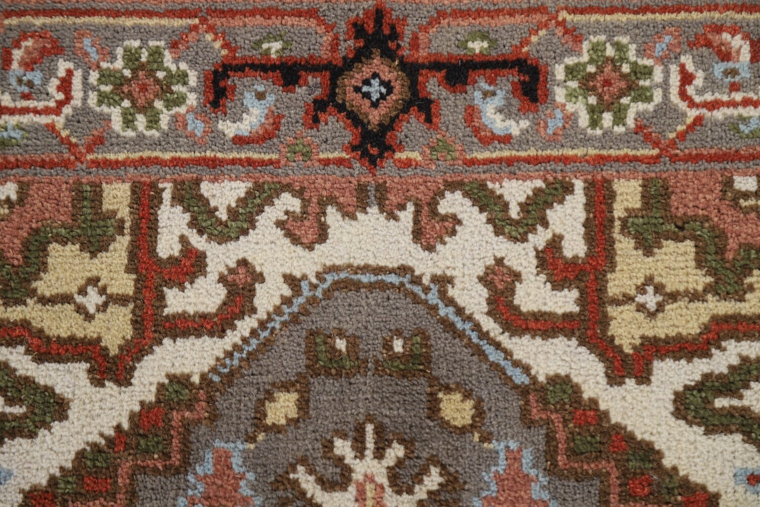 Geometric Heriz Serapi Oriental Runner Rug 3x12