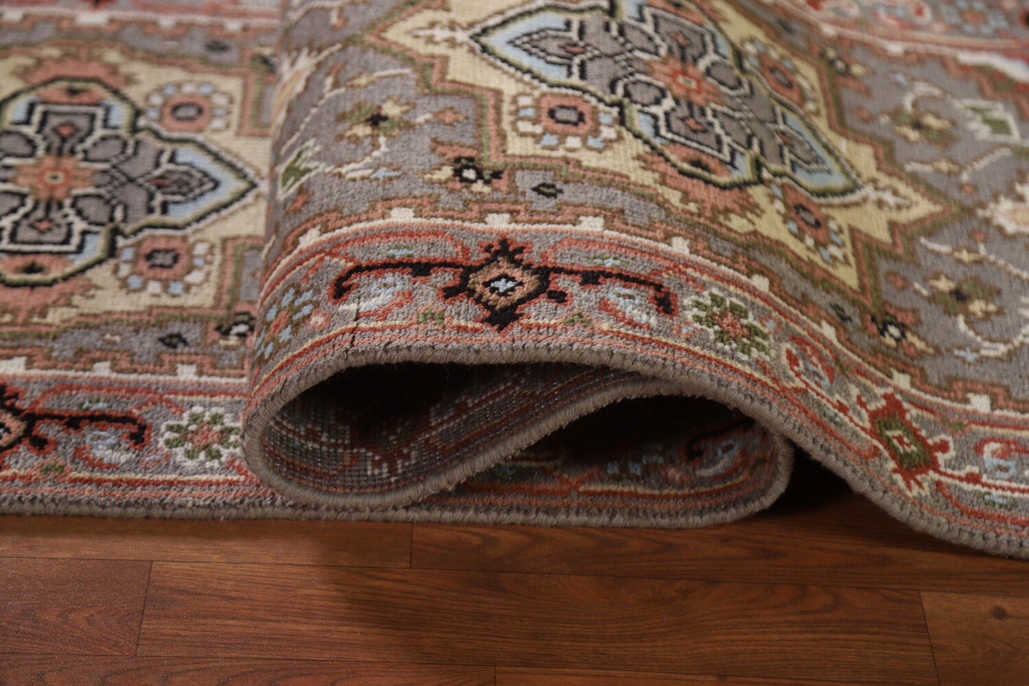 Geometric Heriz Serapi Oriental Runner Rug 3x12