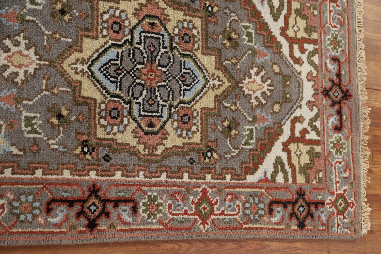 Geometric Heriz Serapi Oriental Runner Rug 3x12
