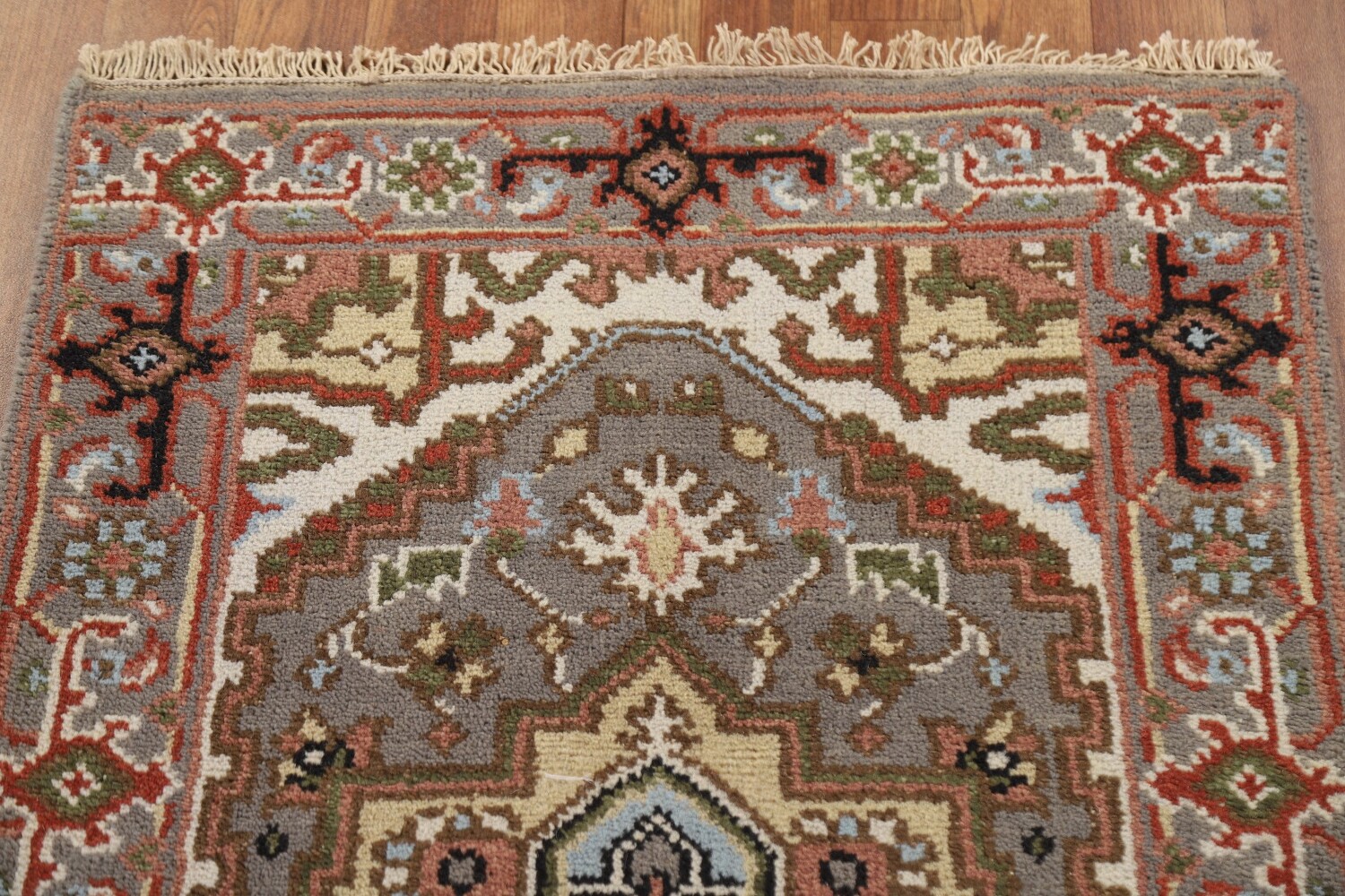 Geometric Heriz Serapi Oriental Runner Rug 3x12