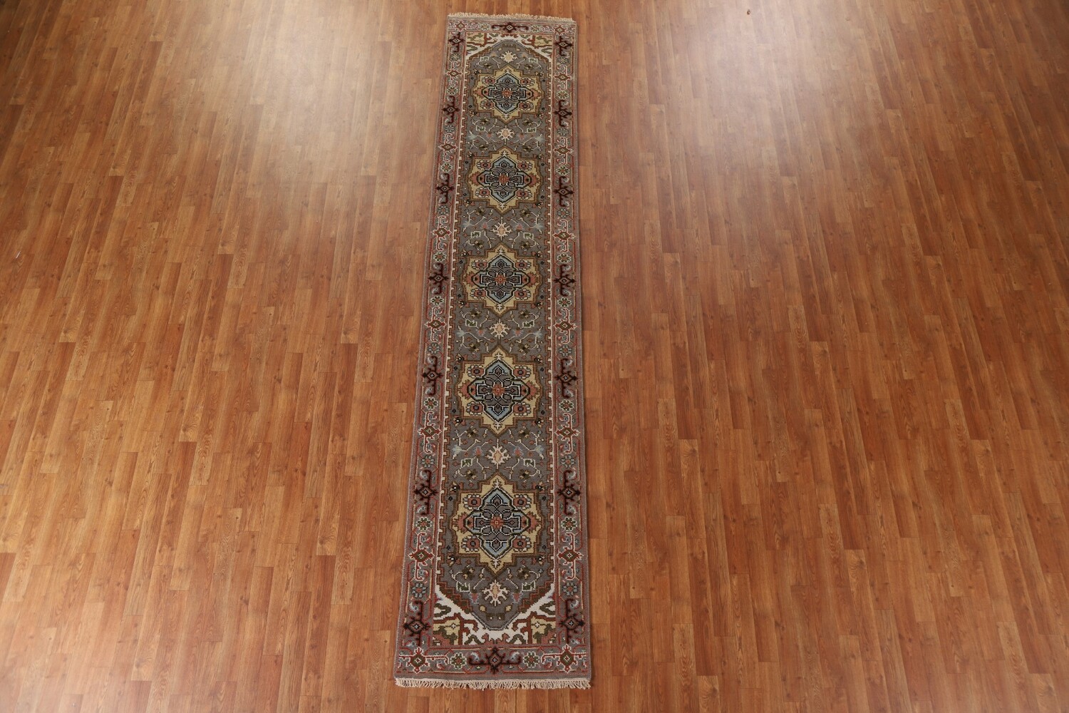Geometric Heriz Serapi Oriental Runner Rug 3x12