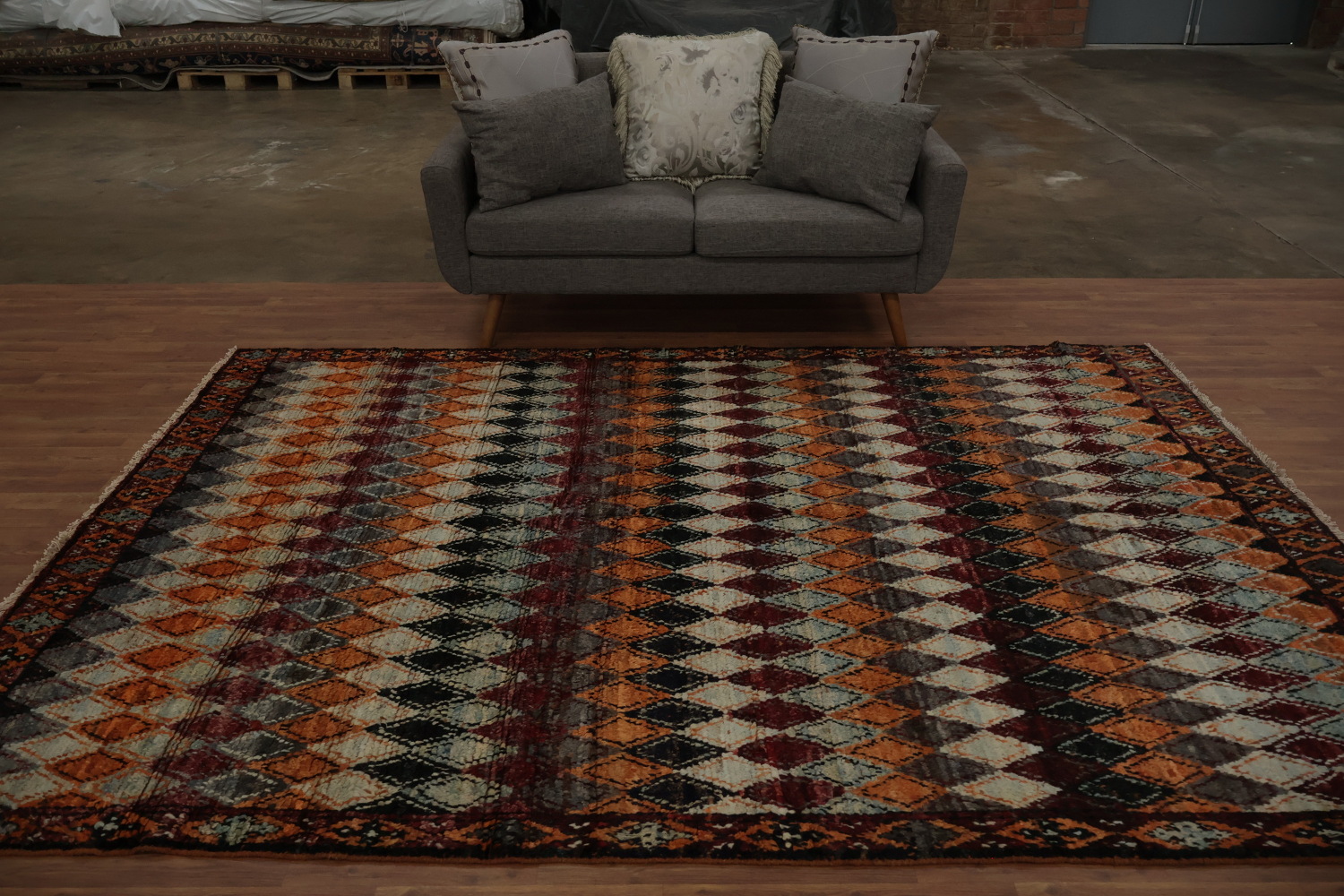Geometric Moroccan Handmade Area Rug 7x10