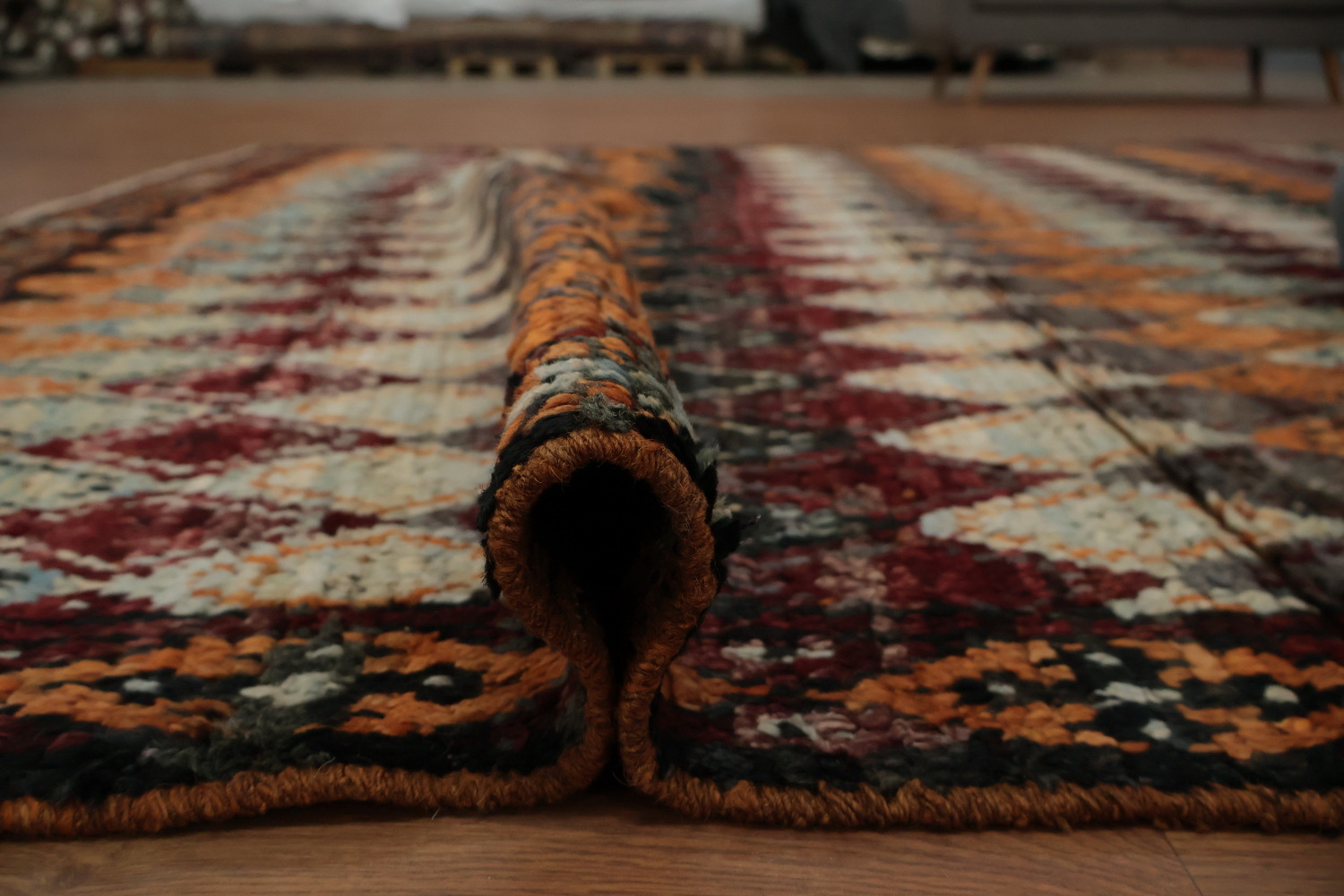 Geometric Moroccan Handmade Area Rug 7x10