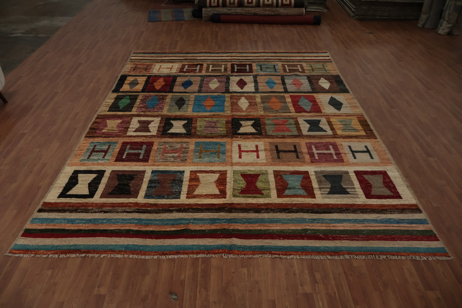 Geometric Moroccan Large Area Rug 10x14
