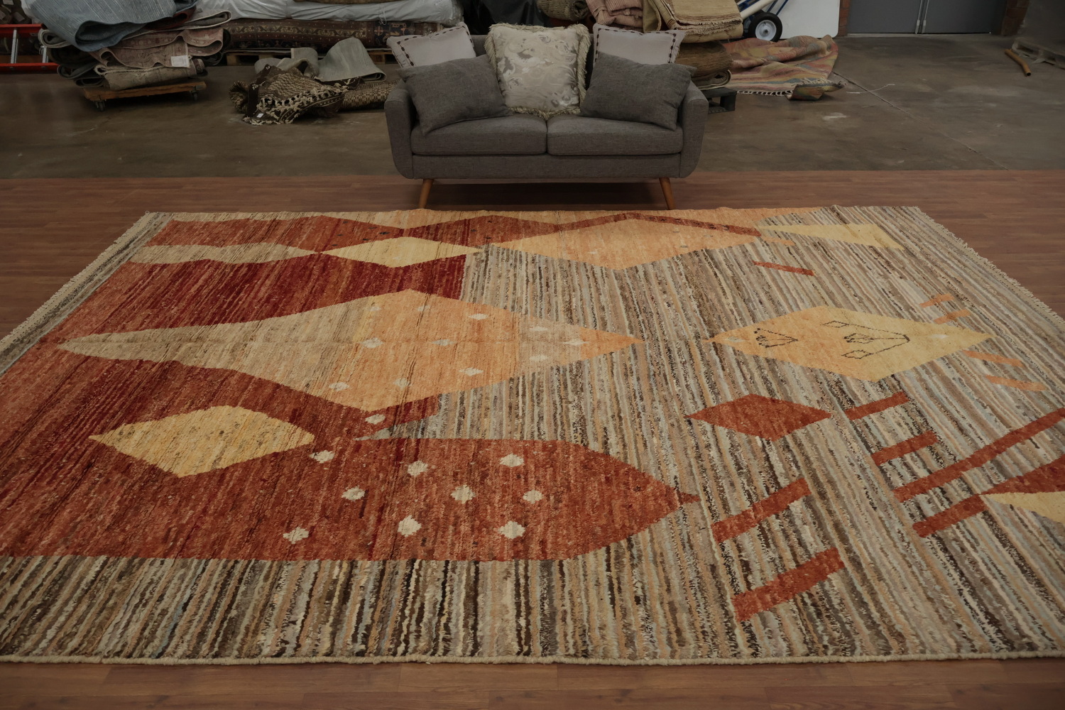 Rustic Moroccan Wool Large Rug 10x14 Accent Your Space with Elegance