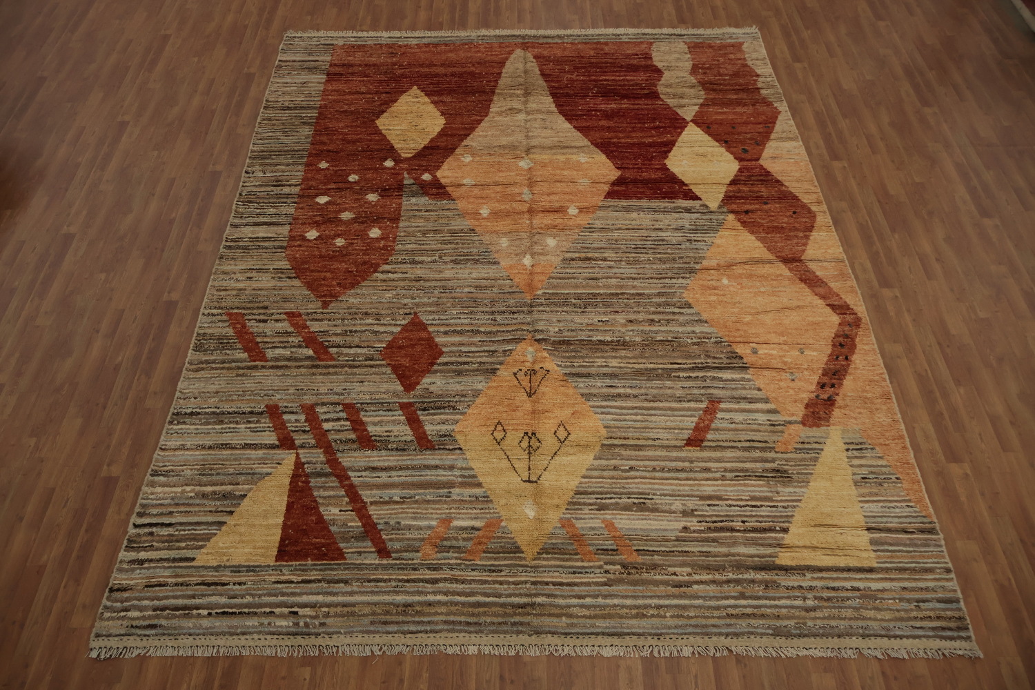 Rustic Moroccan Wool Large Rug 10x14 Accent Your Space with Elegance