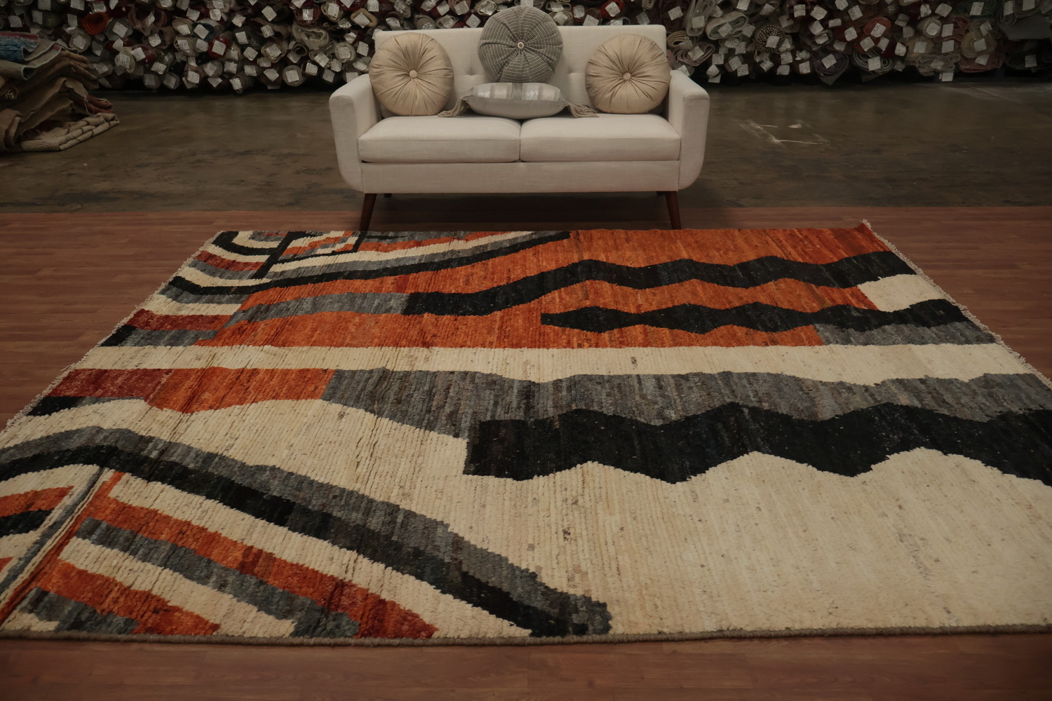 Bold Stripes Geometric Decorative Moroccan Area Rug 8x10
