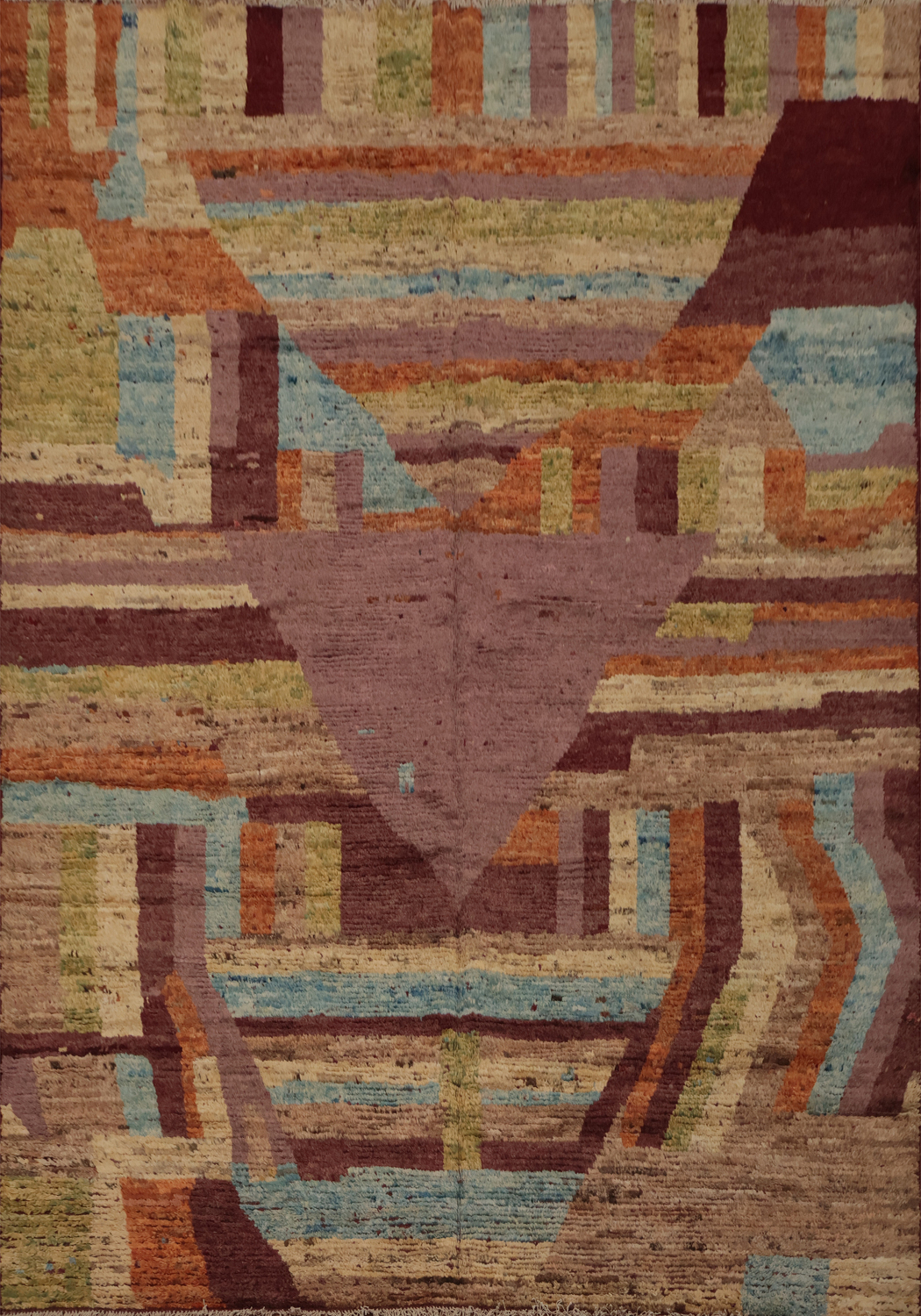 Earthy Moroccan Wool Area Rug 8x10 Elevates Room Aesthetic