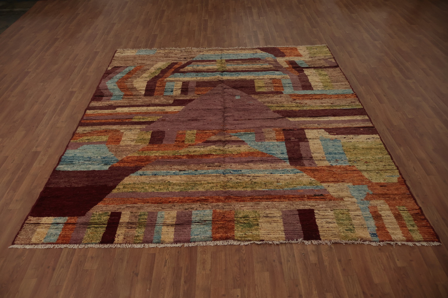 Earthy Moroccan Wool Area Rug 8x10 Elevates Room Aesthetic