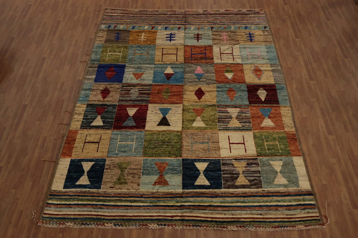 Multi-Color Moroccan Area Rug 10x13 for Contemporary Interiors