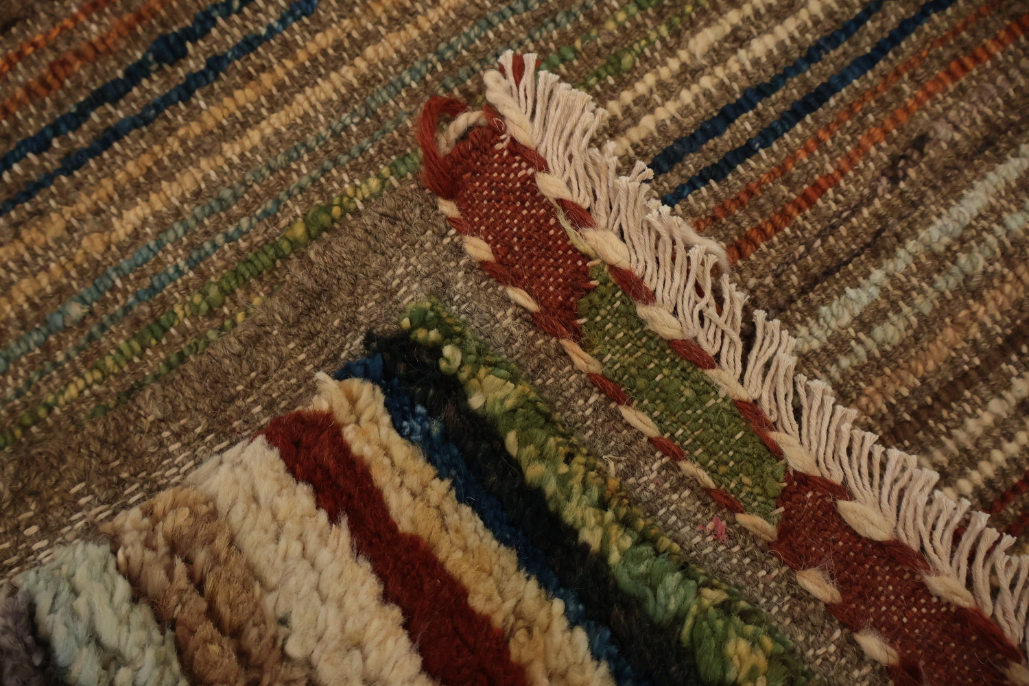 Multi-Color Moroccan Area Rug 10x13 for Contemporary Interiors