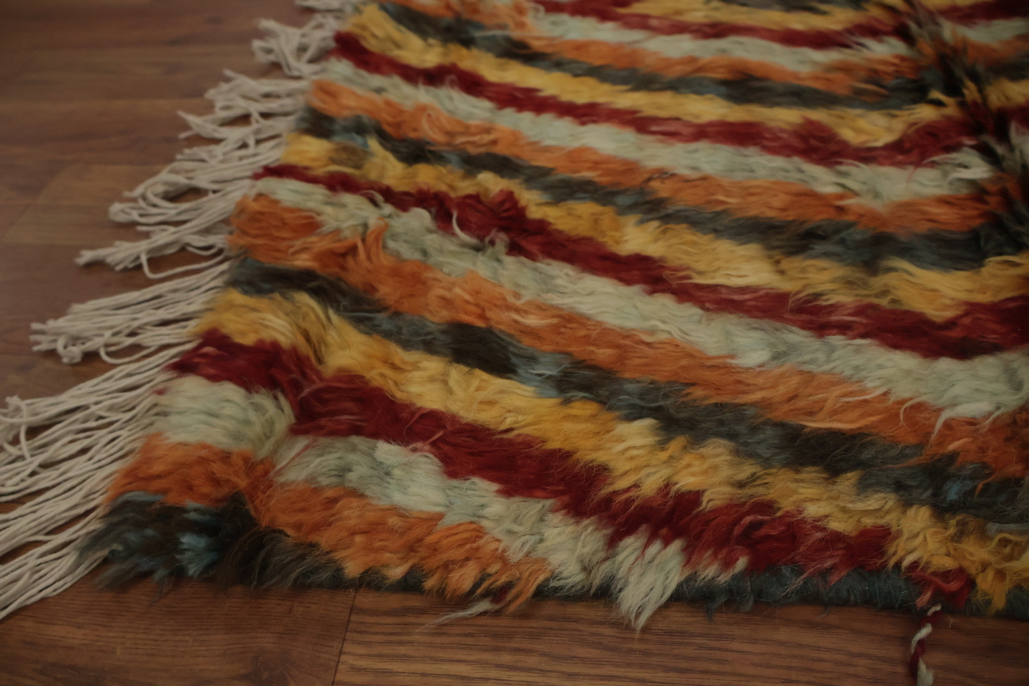 Zigzag Pattern Moroccan Berber Runner Rug 3x13 for Dynamic Room Decor