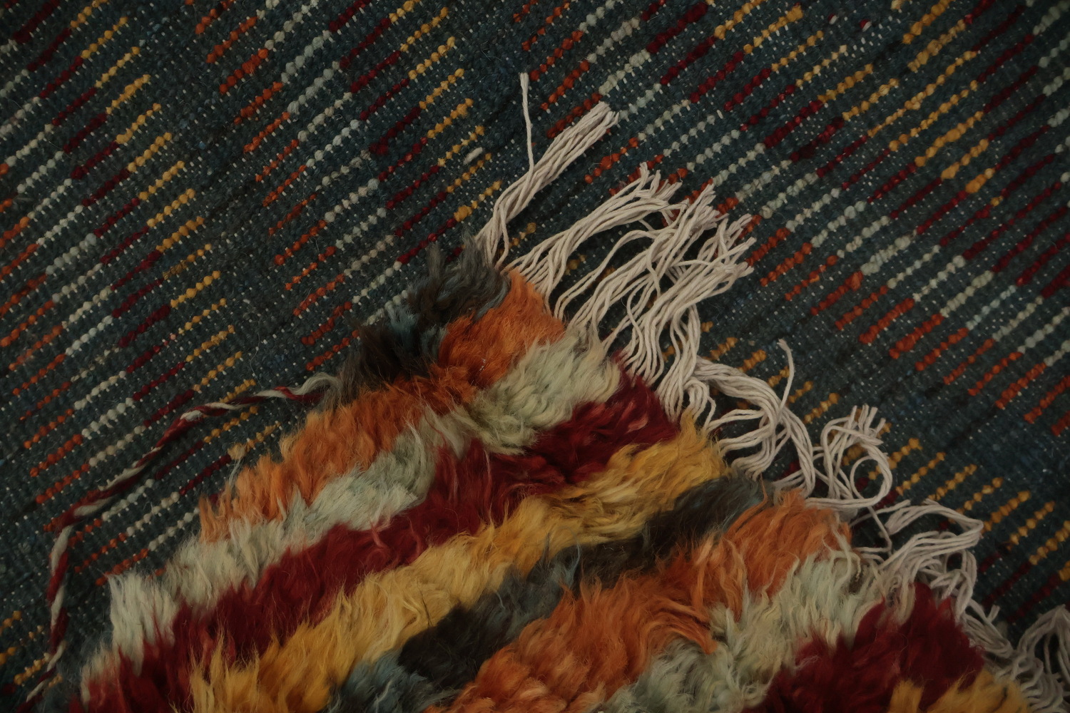 Zigzag Pattern Moroccan Berber Runner Rug 3x13 for Dynamic Room Decor