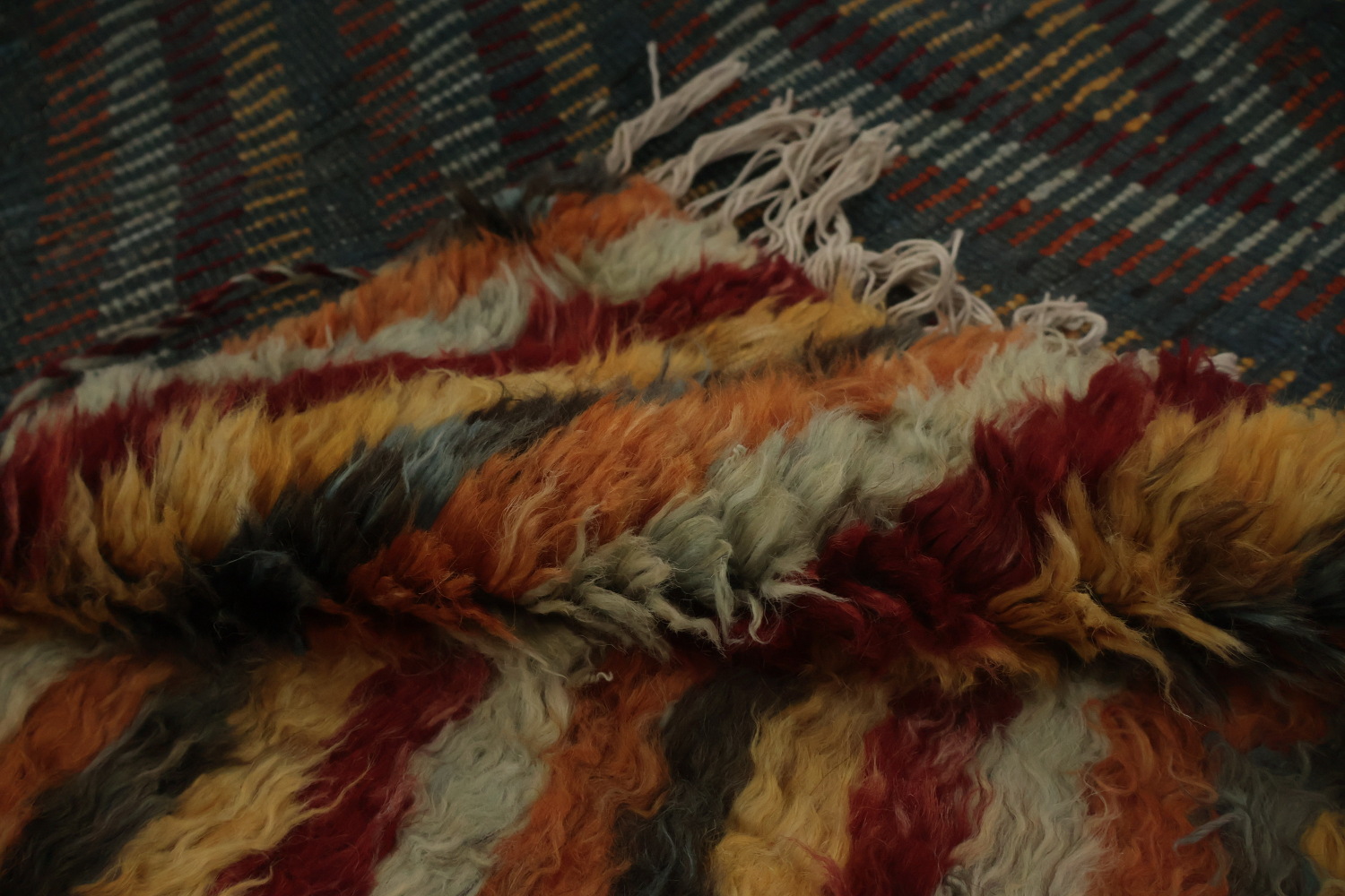 Zigzag Pattern Moroccan Berber Runner Rug 3x13 for Dynamic Room Decor