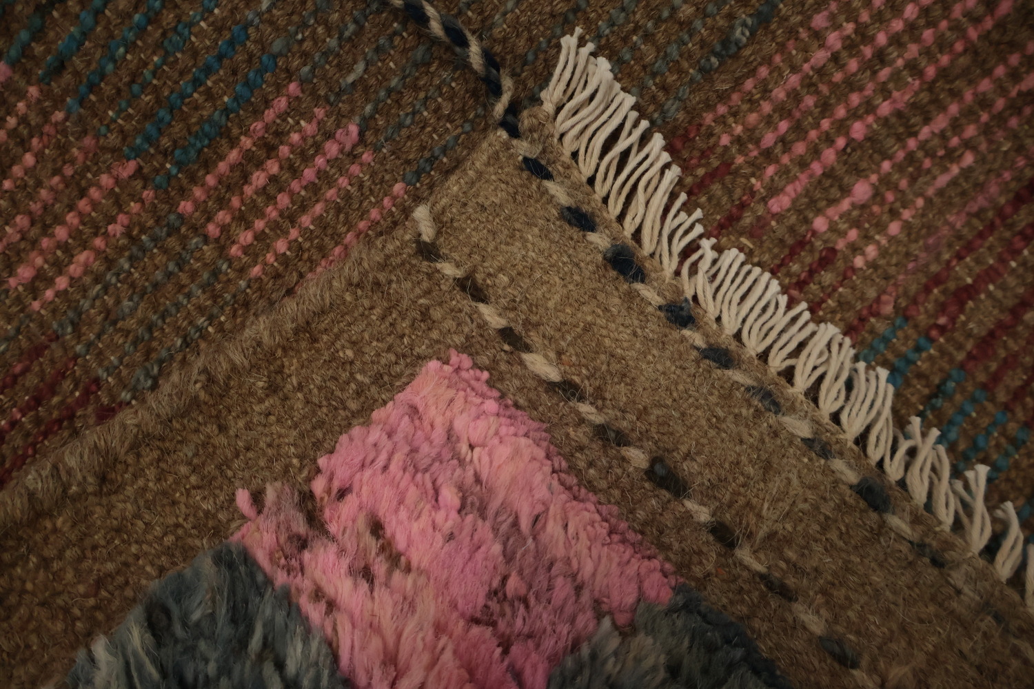 Artisan Moroccan Runner Rug 3x13 with a Unique Geometric Design
