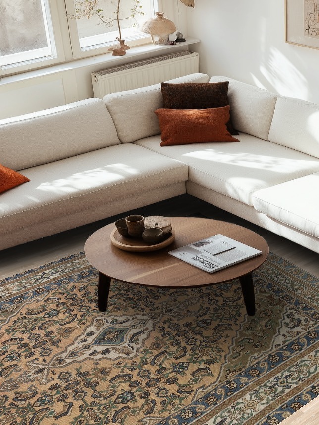 Geometric Hamedan Persian Area Rug 6x9