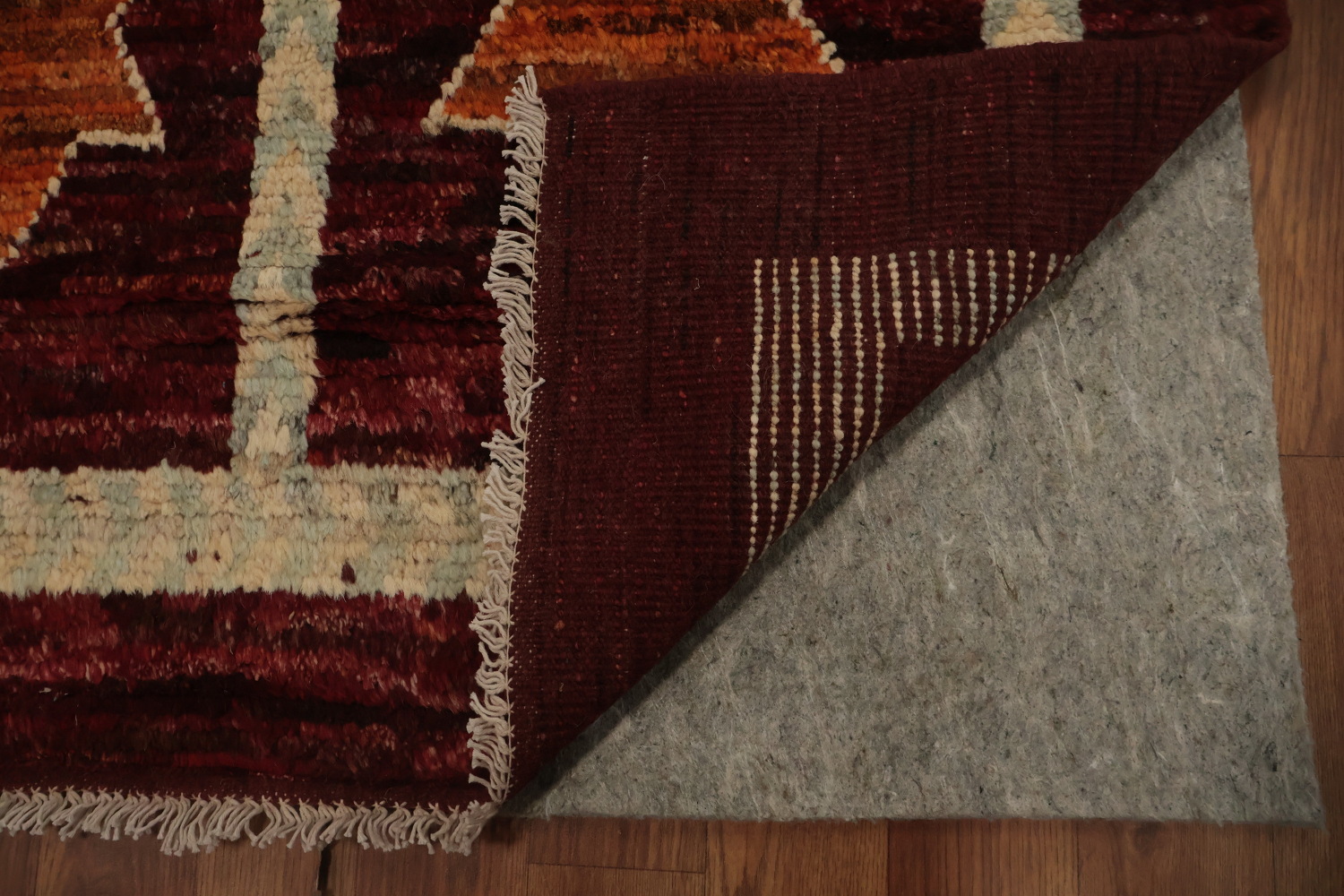 Artisanal Moroccan Area Rug 7x10 with Tribal Patterns and Shades