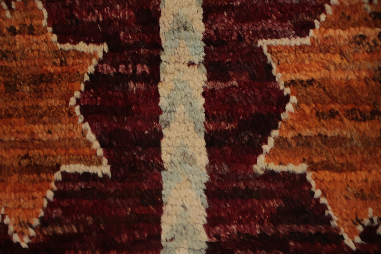 Artisanal Moroccan Area Rug 7x10 with Tribal Patterns and Shades