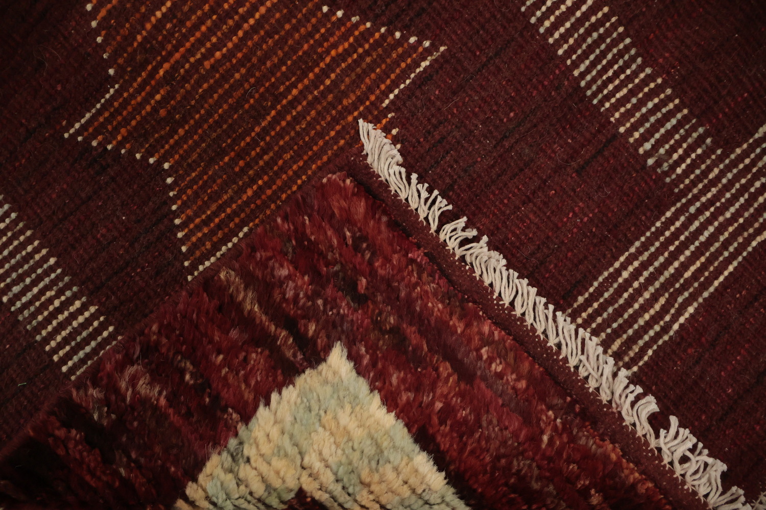 Artisanal Moroccan Area Rug 7x10 with Tribal Patterns and Shades