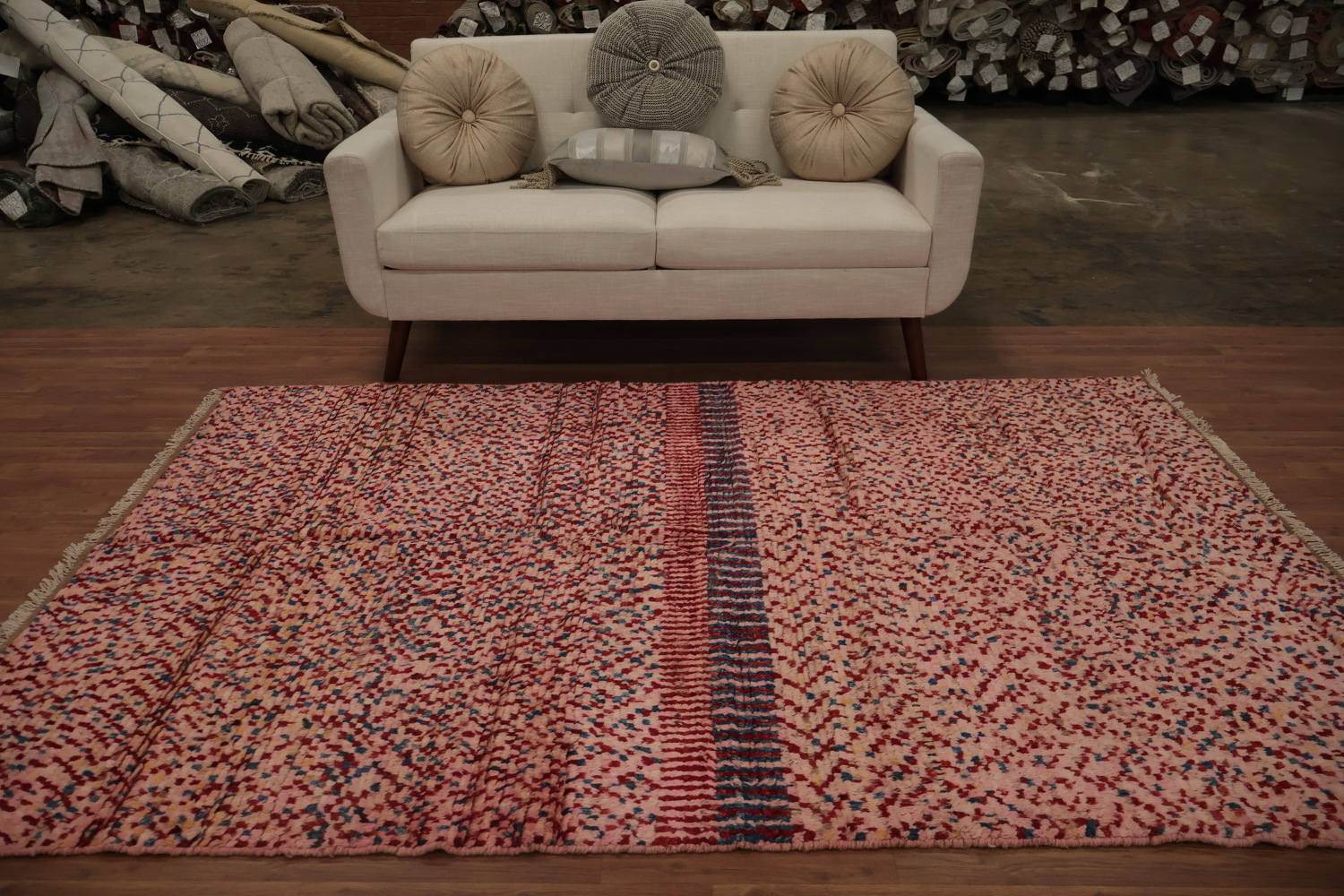 Elegant Speckled Moroccan Area Rug 5x8 for Modern Home Aesthetics