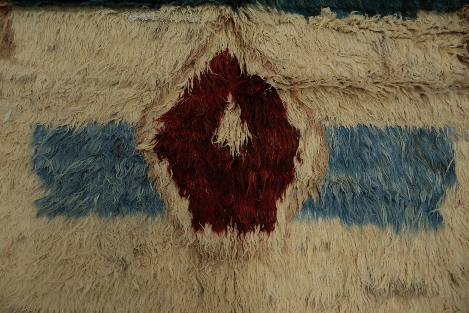 Unique Berber Moroccan Area Rug 7x9 with Bold and Earthy Hues