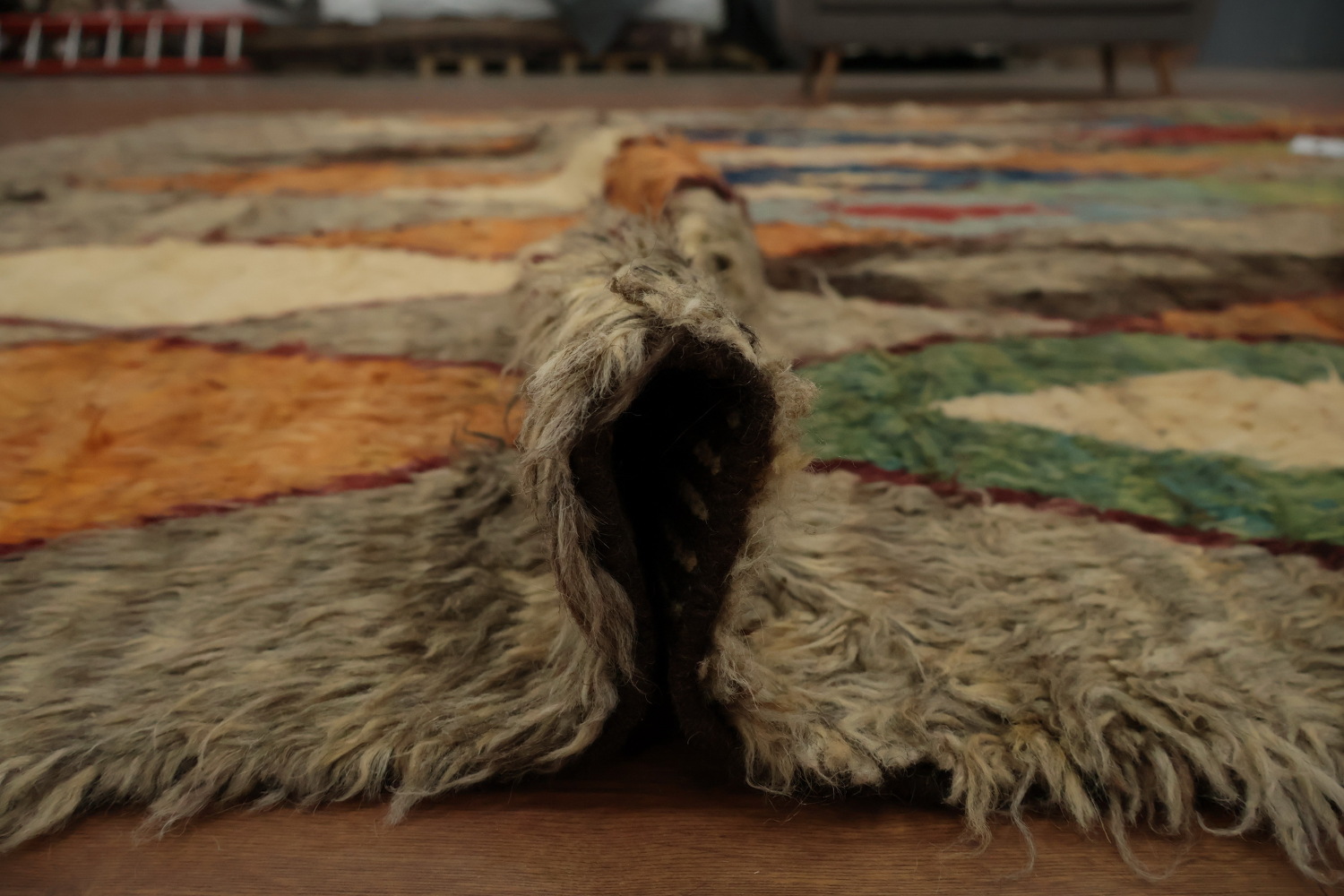 Multicolor Diamond Design Handmade Moroccan Large Rug 10x14