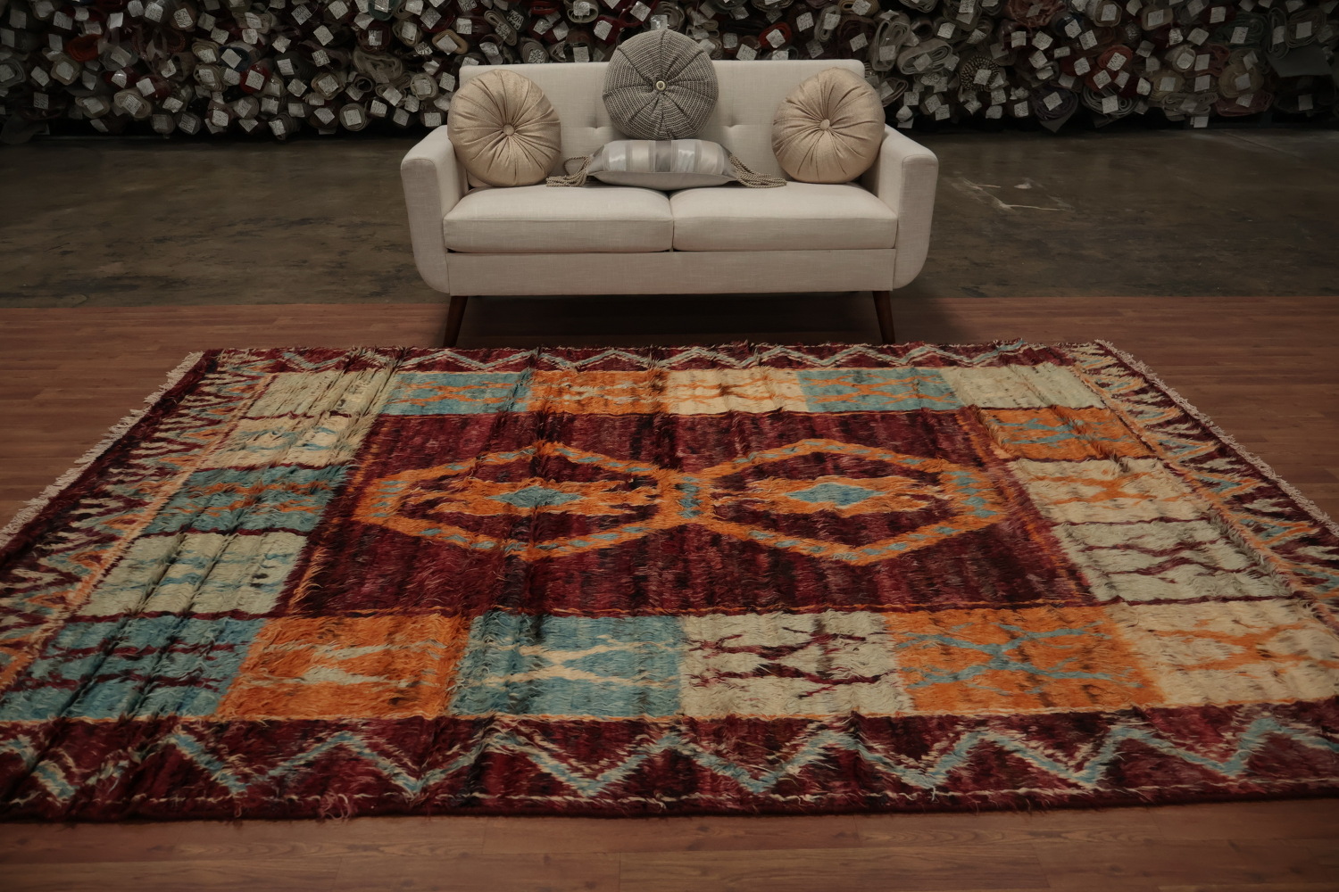 Rustic Charm Moroccan Area Rug 7x10 Perfect for any Cozy Space