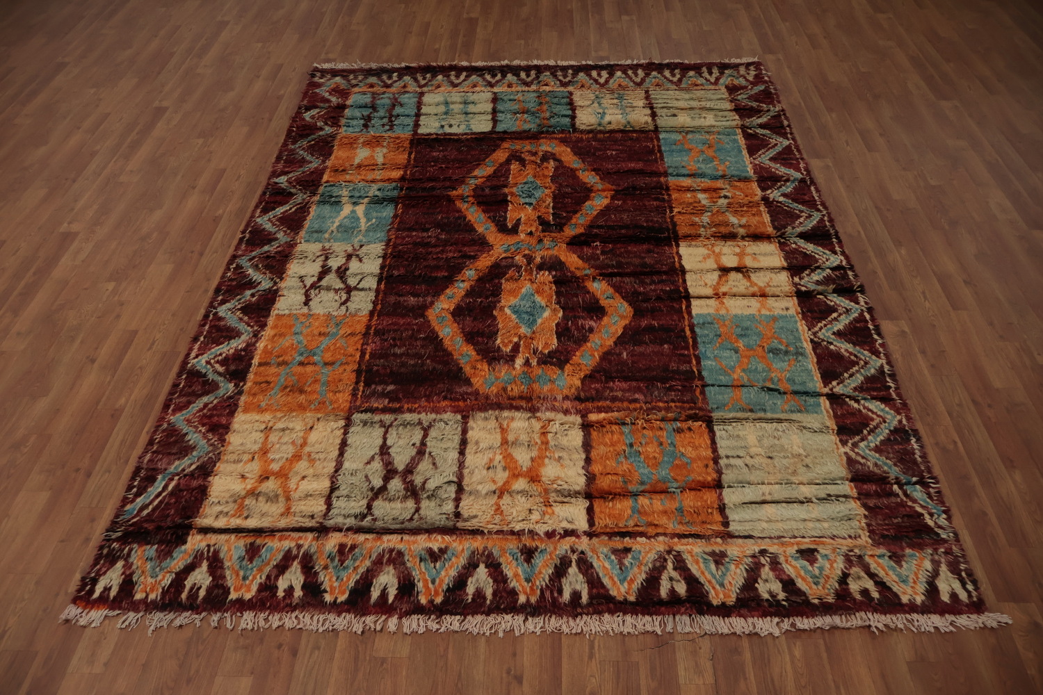 Rustic Charm Moroccan Area Rug 7x10 Perfect for any Cozy Space