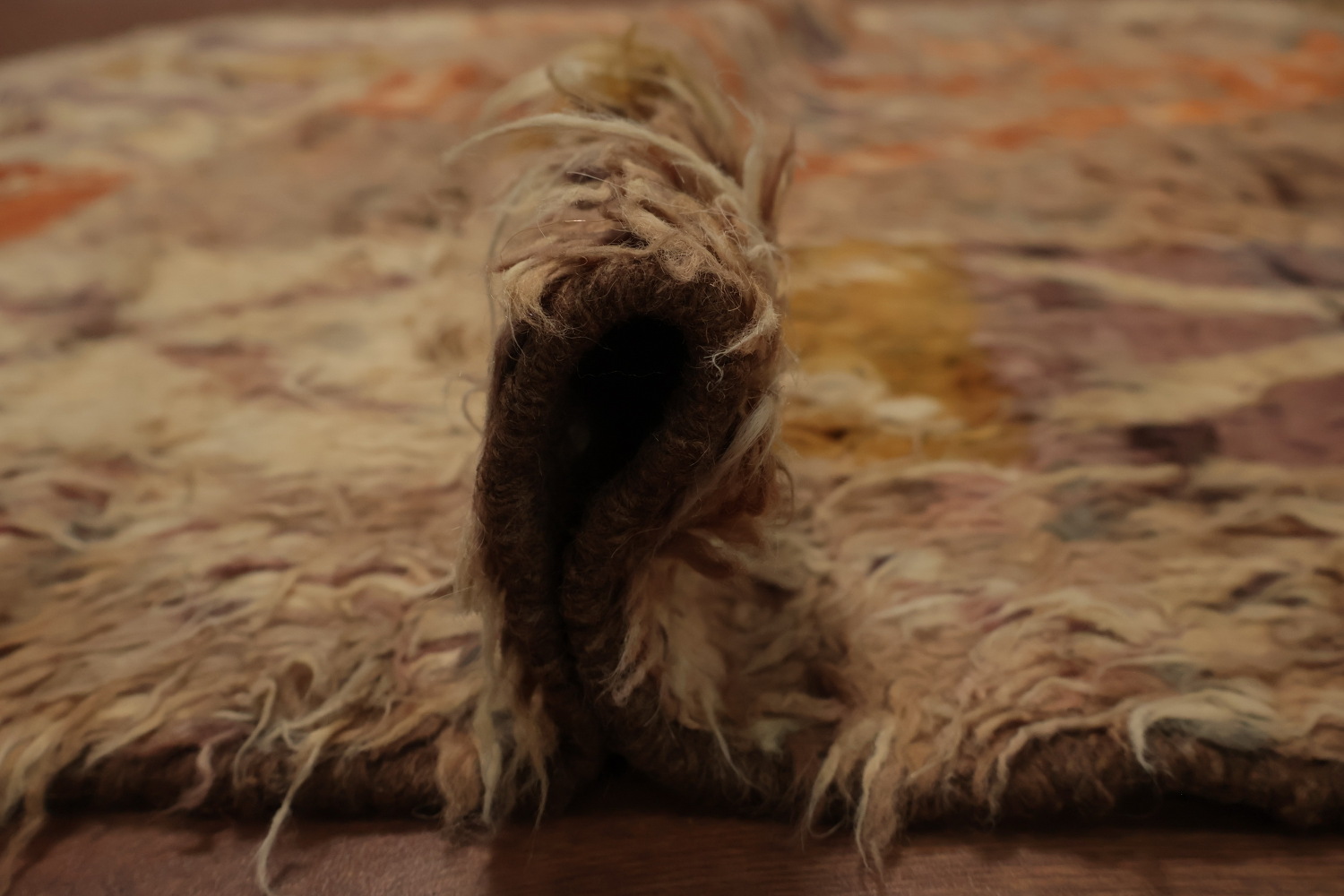 Desert Sunset Inspired Symmetrical Berber Moroccan Area Rug 7x10