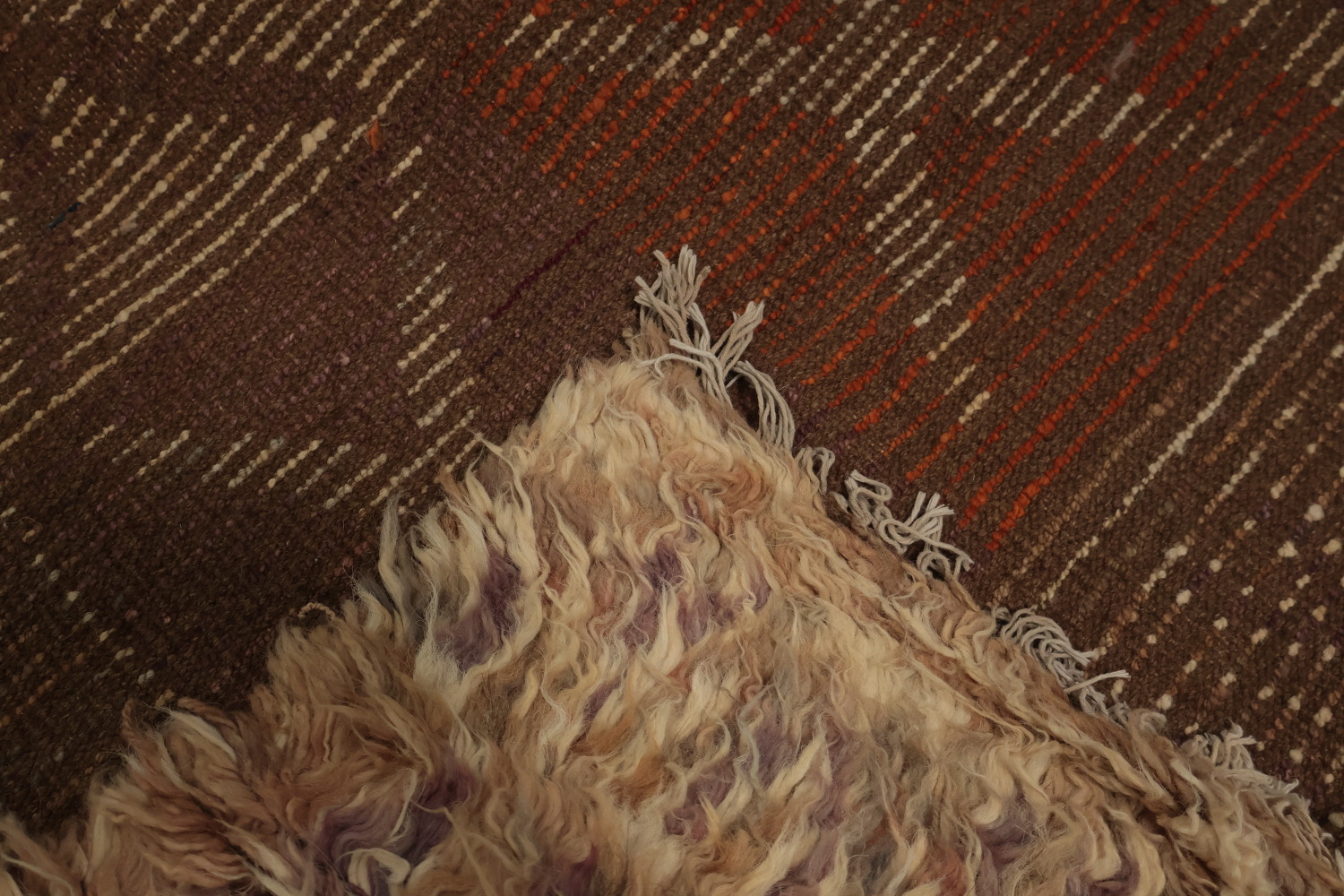 Desert Sunset Inspired Symmetrical Berber Moroccan Area Rug 7x10