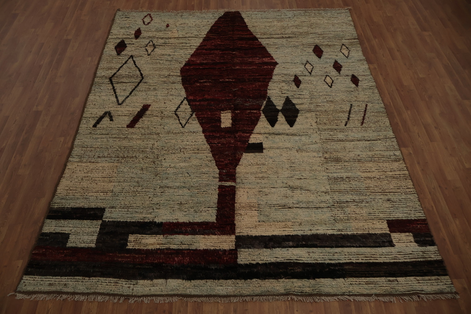 Geometric Moroccan Wool Area Rug 8x10