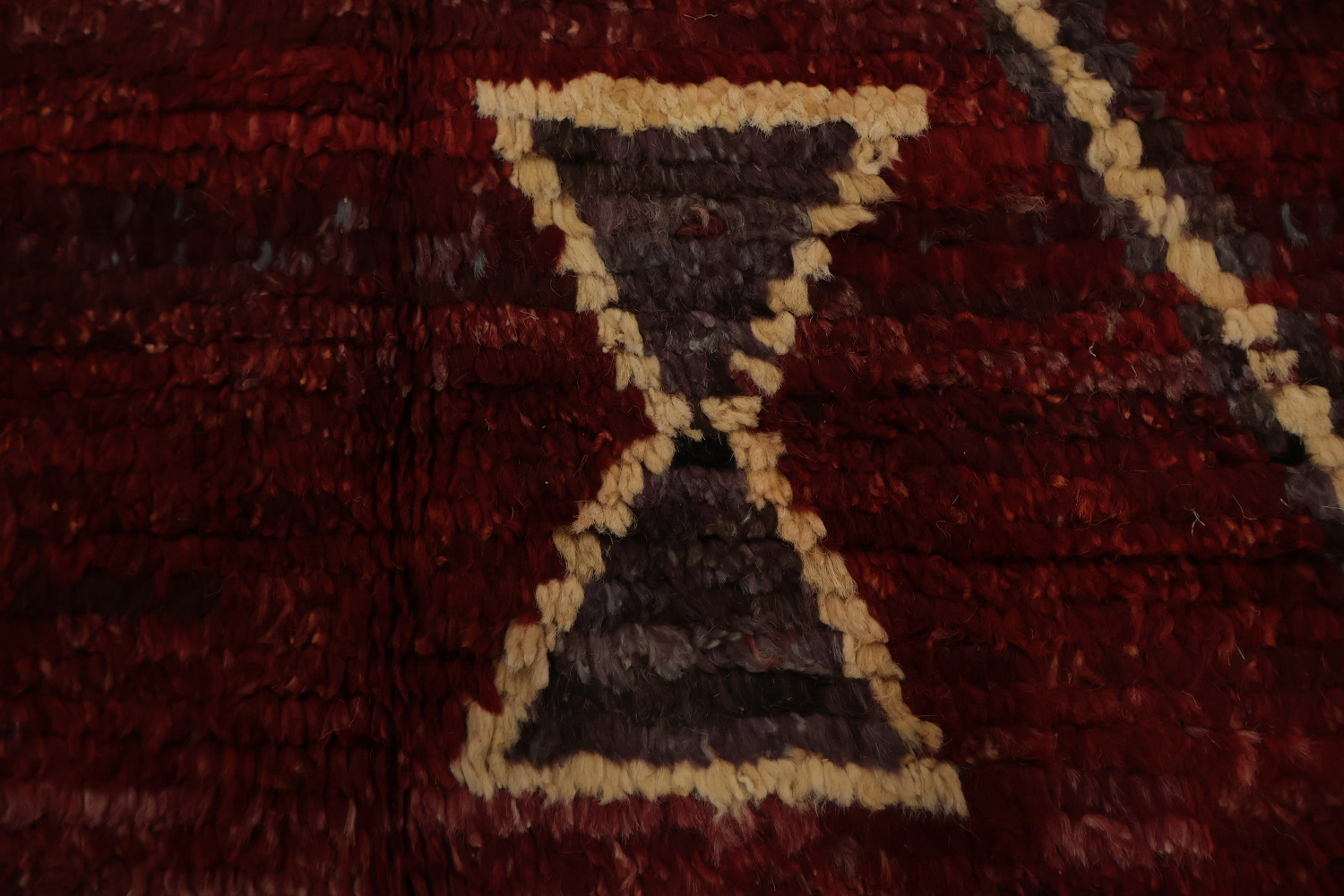 Burgundy Red Moroccan Area Rug 7x10