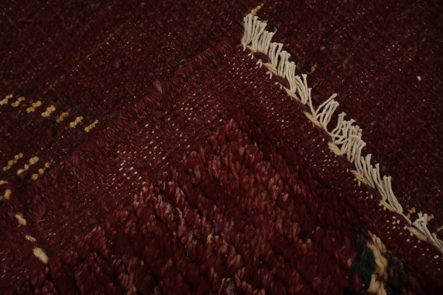 Burgundy Red Moroccan Area Rug 7x10
