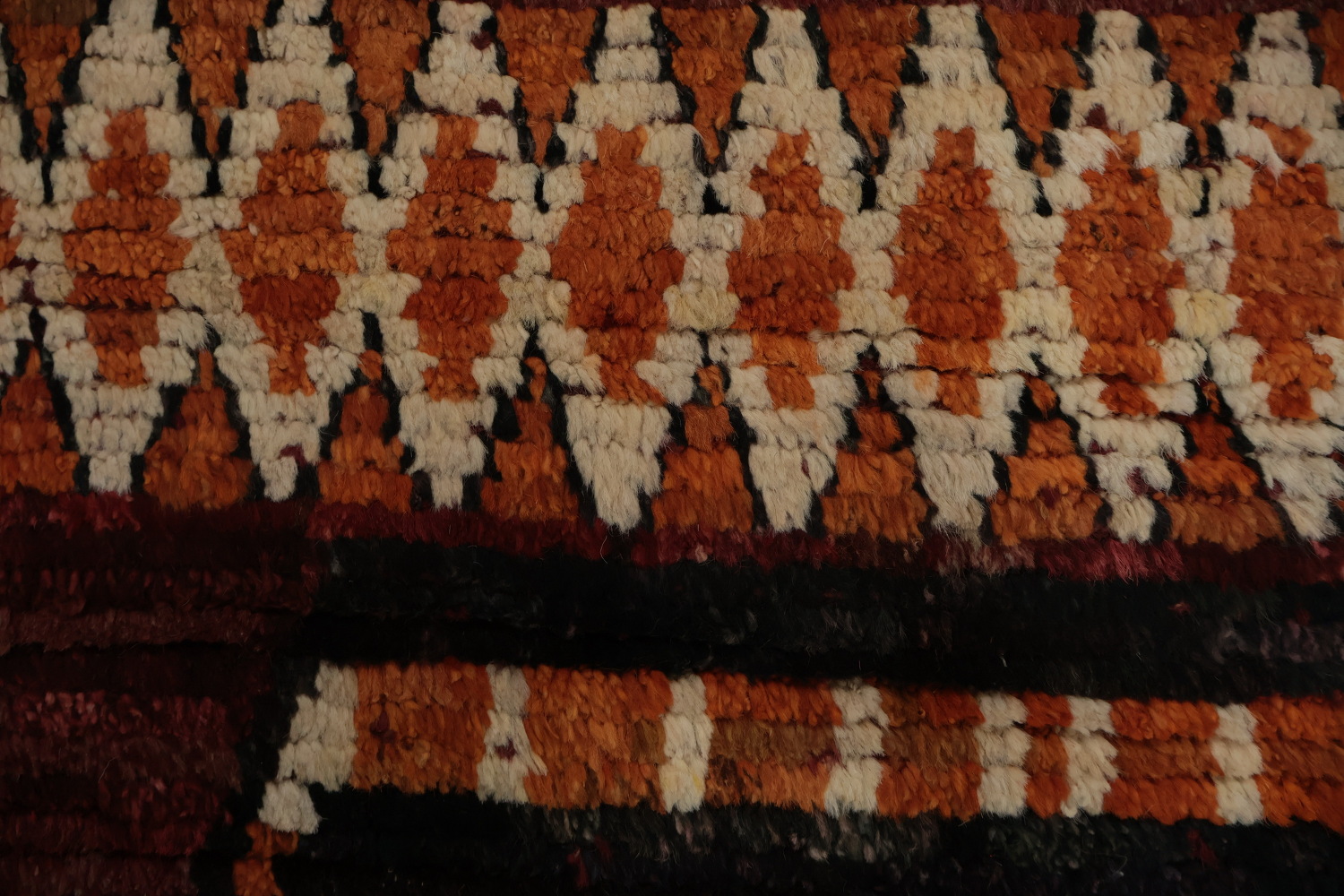 Bohemian Moroccan Area Rug 7x10 Showcasing Traditional Geometric Artistry