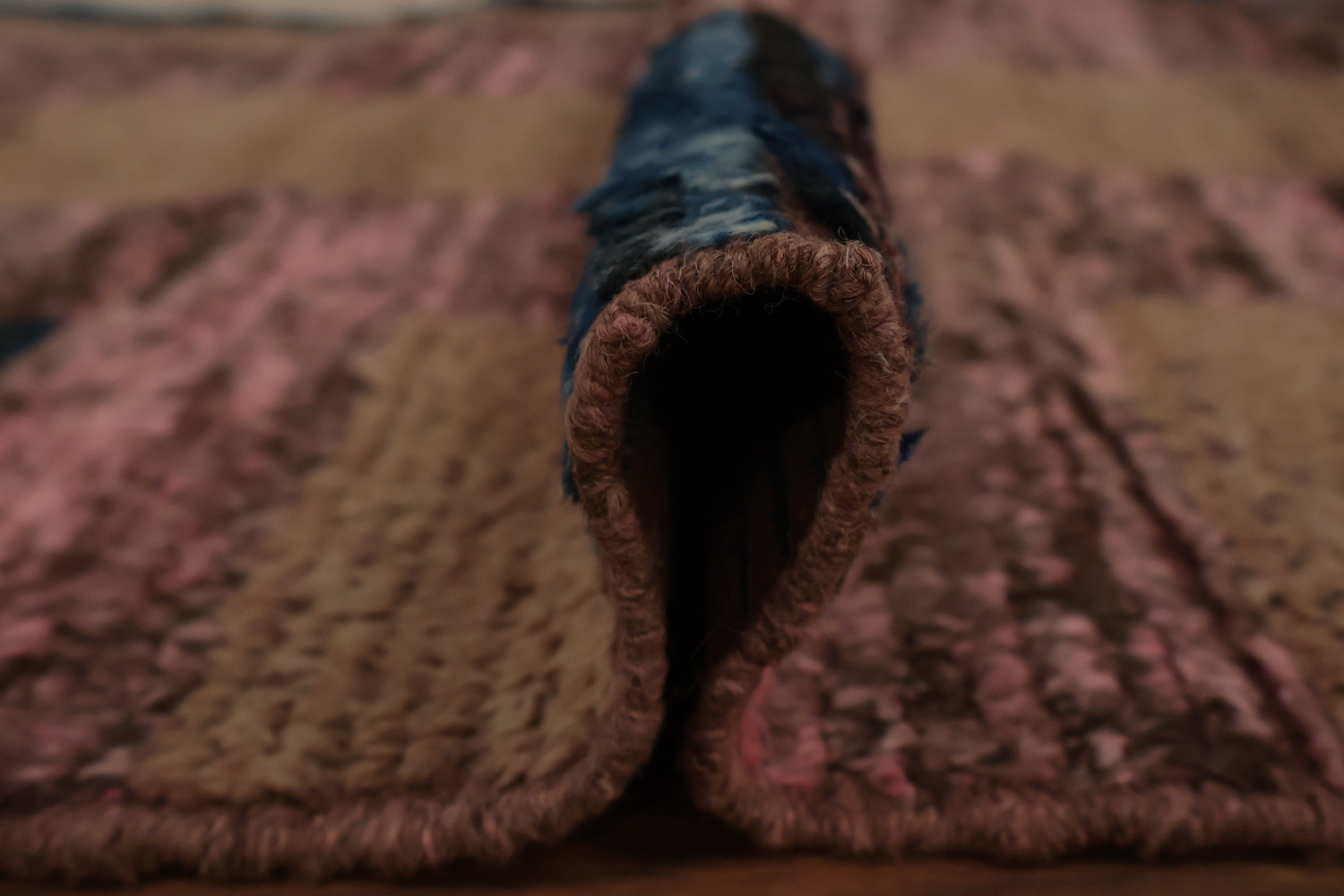 Artistic Pink Moroccan Area Rug 7x10 Featuring Unique Textural Elements