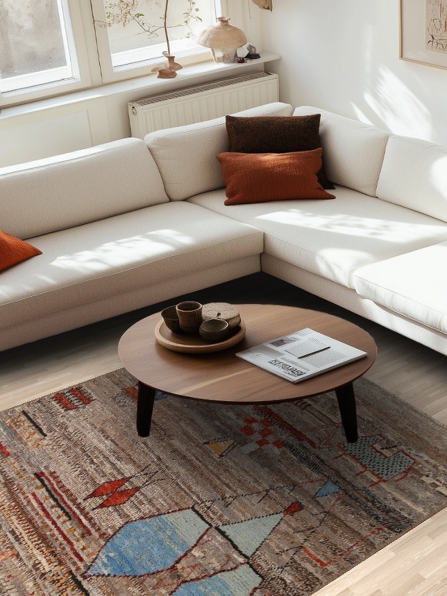 Tribal Moroccan Area Rug 5x8