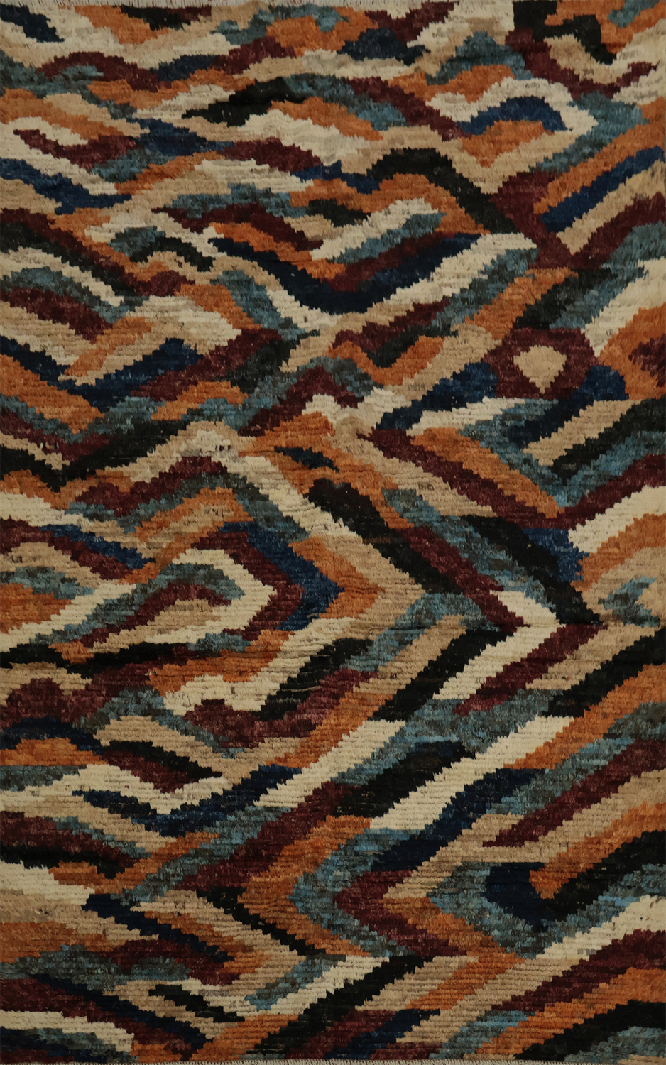 Bold Multicolor Moroccan Area Rug 7x9 for Contemporary Interiors