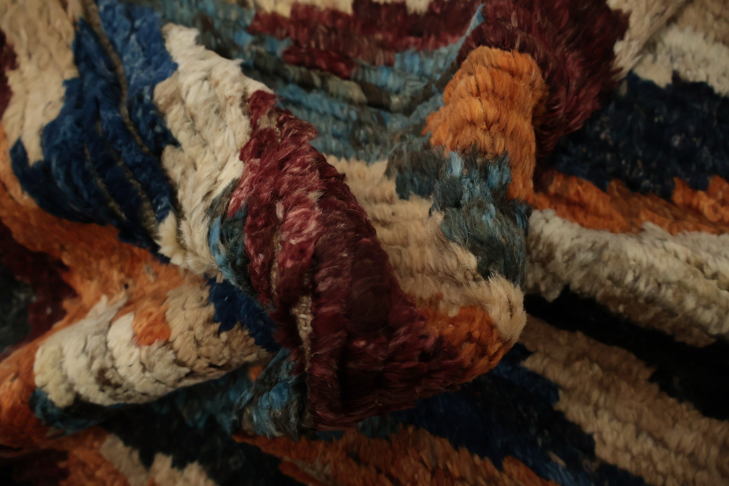Bold Multicolor Moroccan Area Rug 7x9 for Contemporary Interiors