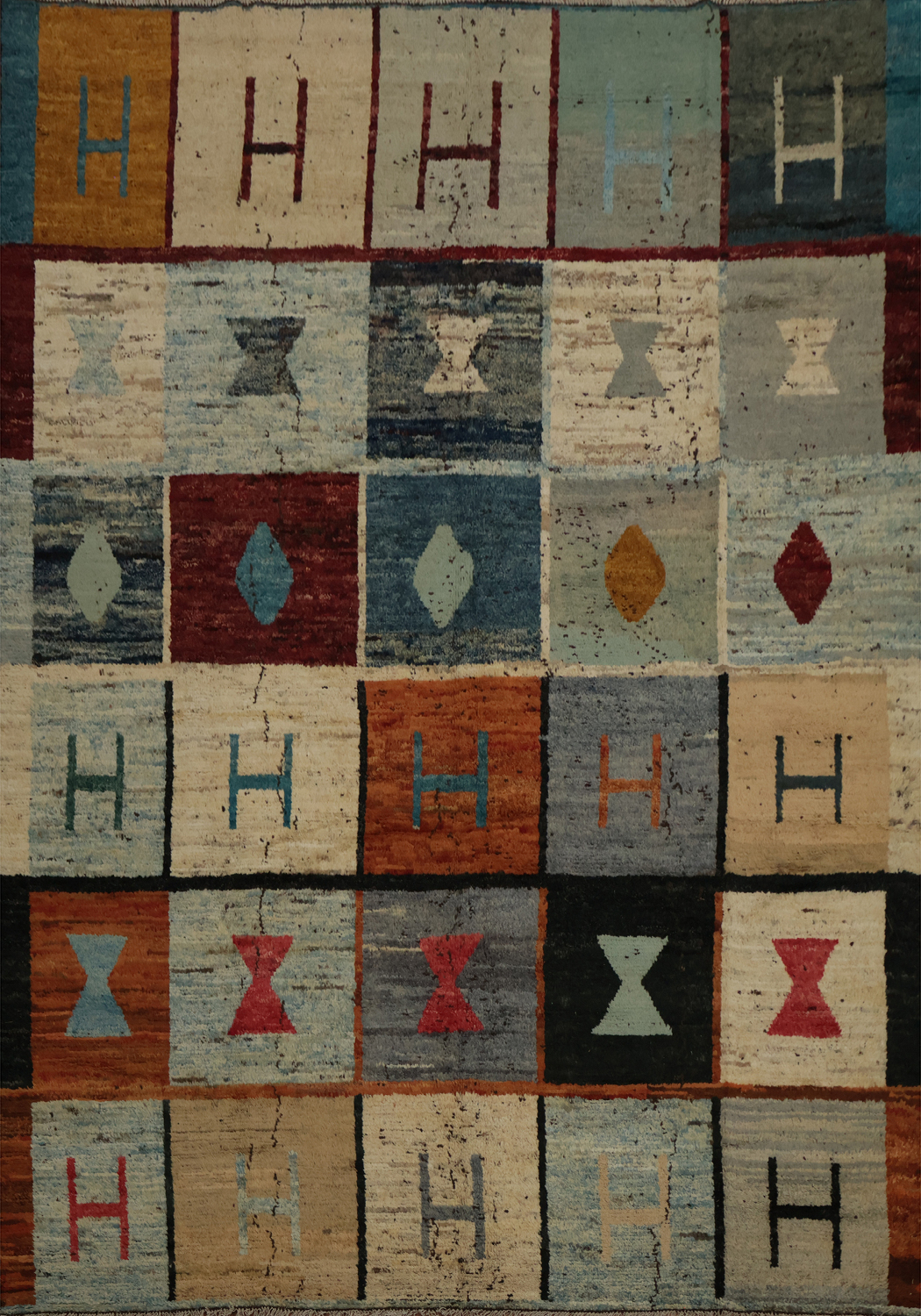 Colorful Moroccan Large Area Rug 10x11 with Geometric Designs